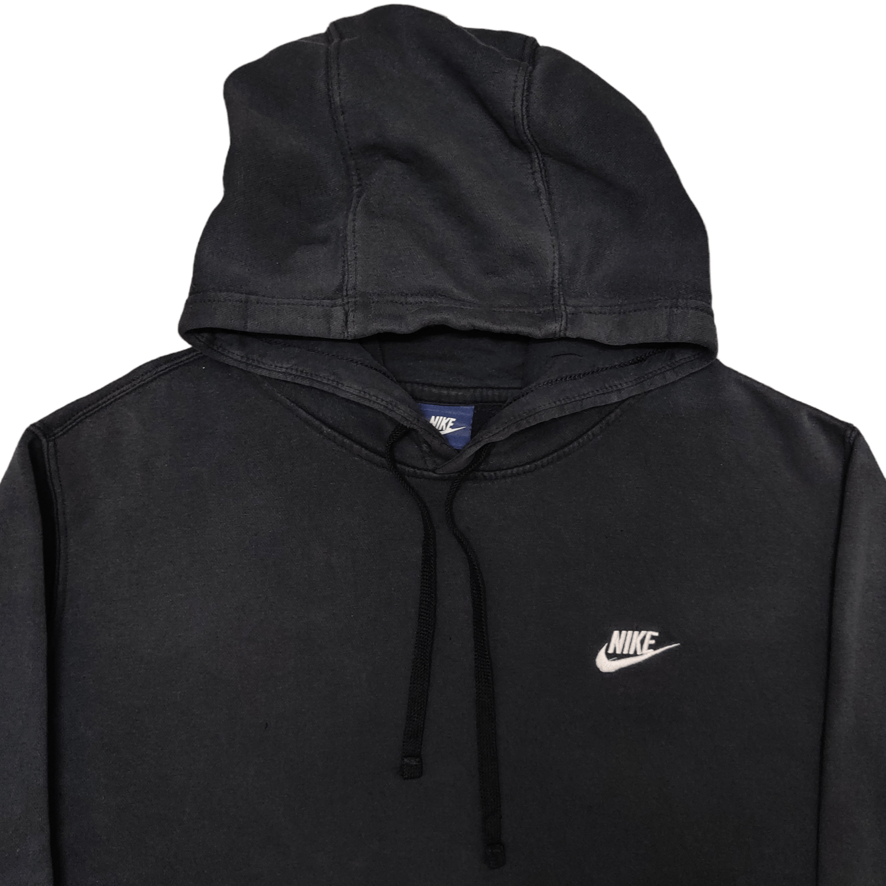 Nike Vintage Nike Hoodie Jumper Mini Swoosh Black Size US XL / EU 56 / 4 - 2 Thumbnail