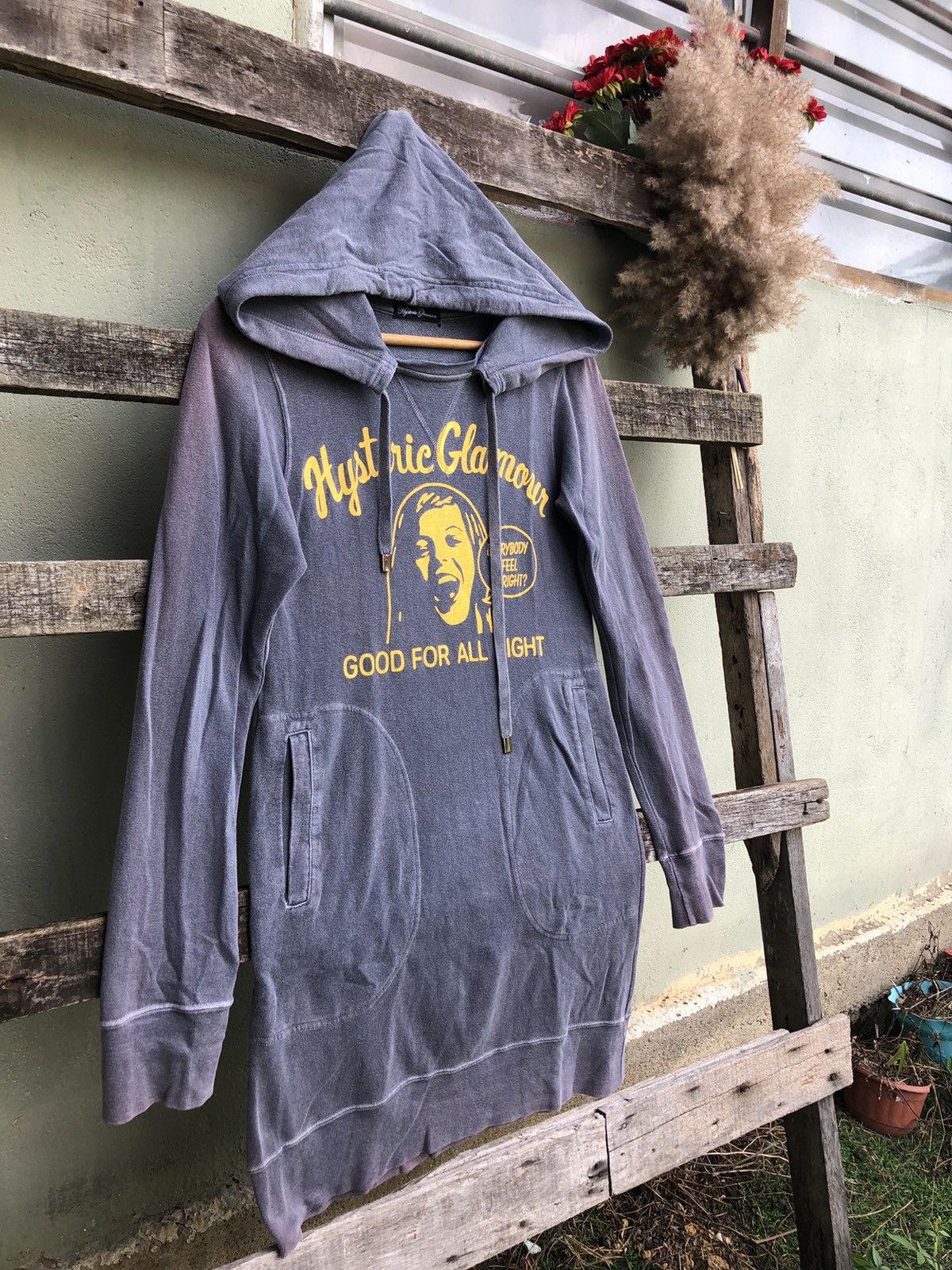Hysteric Glamour × Japanese Brand Vintage Hysteric Glamour Big Logo Long Hoodie Size S / US 4 / IT 40 - 1 Thumbnail