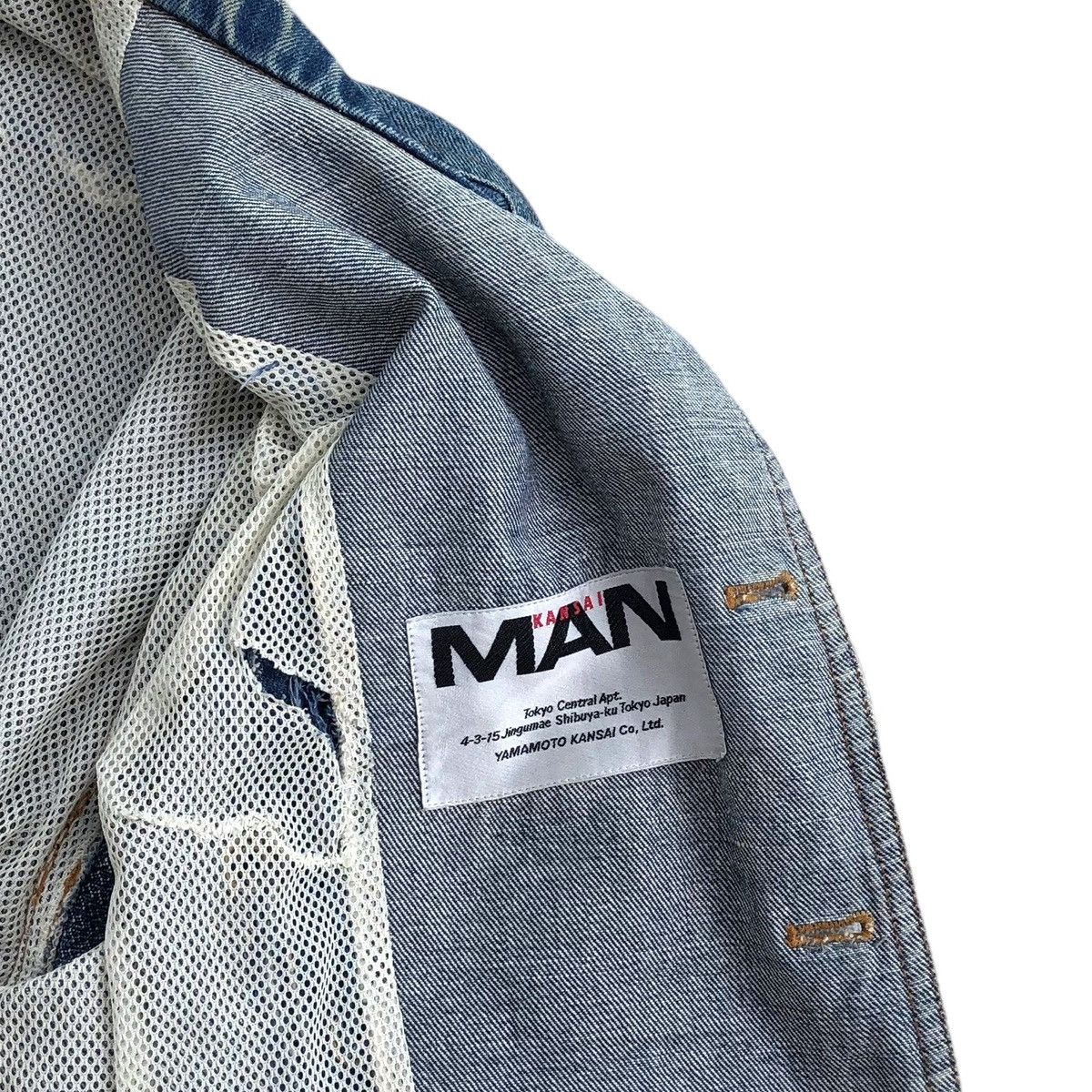 Kansai Yamamoto 🔥RARE🔥Vintage KANSAI MAN Denim Patch Jacket Size US M / EU 48-50 / 2 - 11 Thumbnail