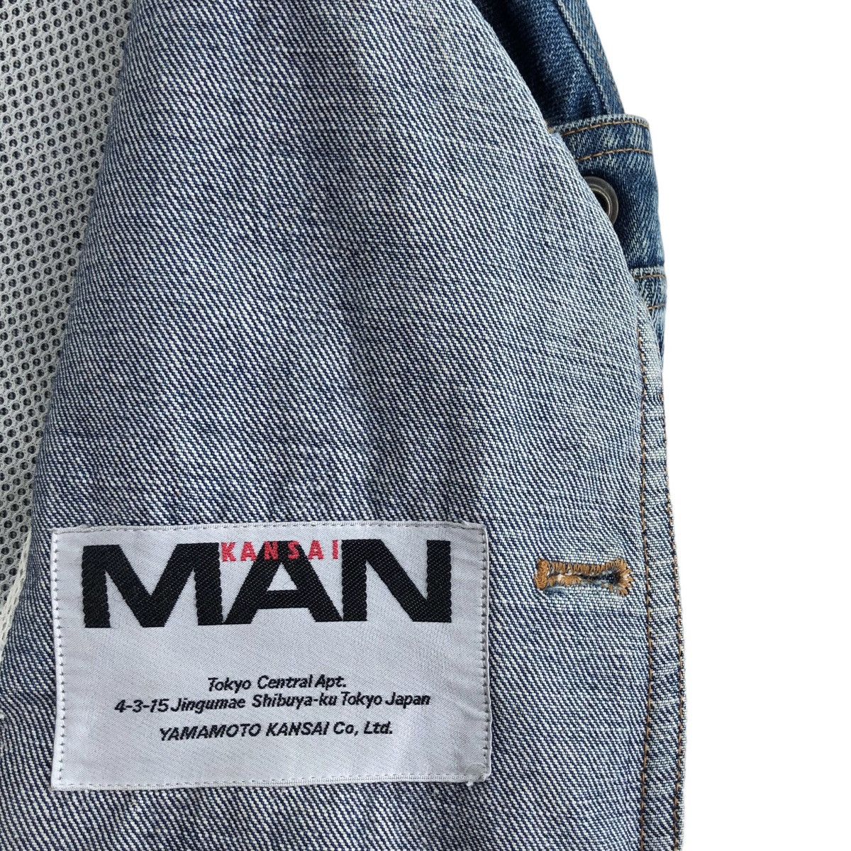 Kansai Yamamoto 🔥RARE🔥Vintage KANSAI MAN Denim Patch Jacket Size US M / EU 48-50 / 2 - 13 Thumbnail