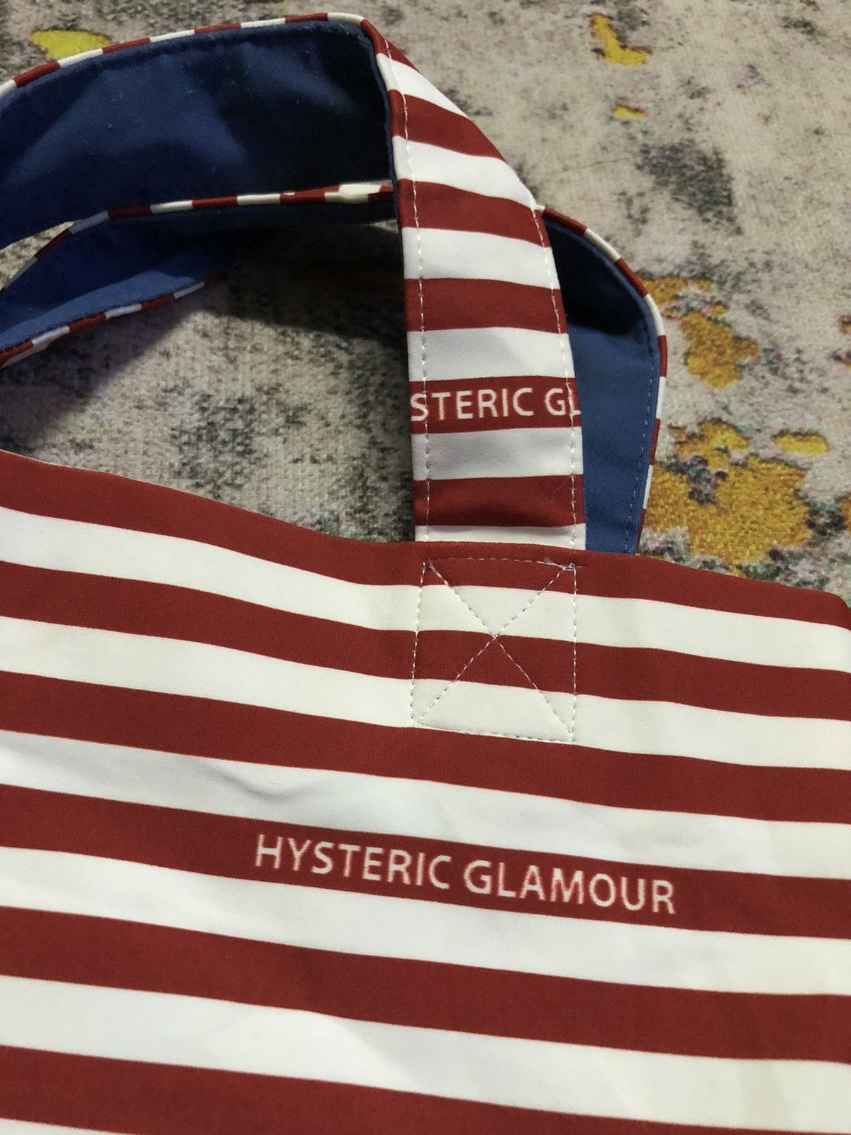Hysteric Glamour × Japanese Brand × Vintage 🔥Hysteric Glamour Mini Tote Bag Stripe Bear Logo Size ONE SIZE - 4 Thumbnail
