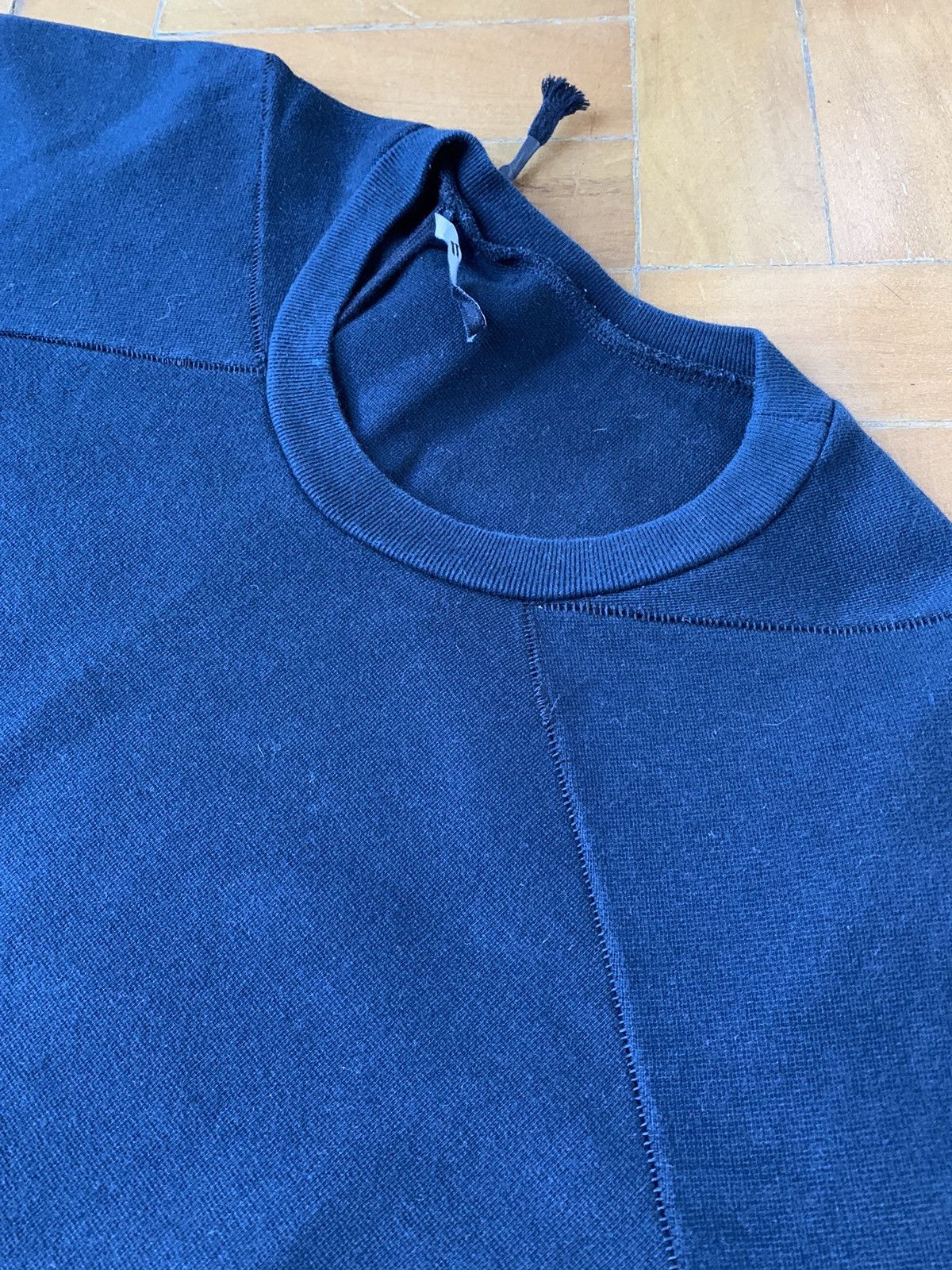 Boris Bidjan Saberi Heavy Black Oversize Long Line Short Sleeve Sweatshirt Size US M / EU 48-50 / 2 - 4 Thumbnail