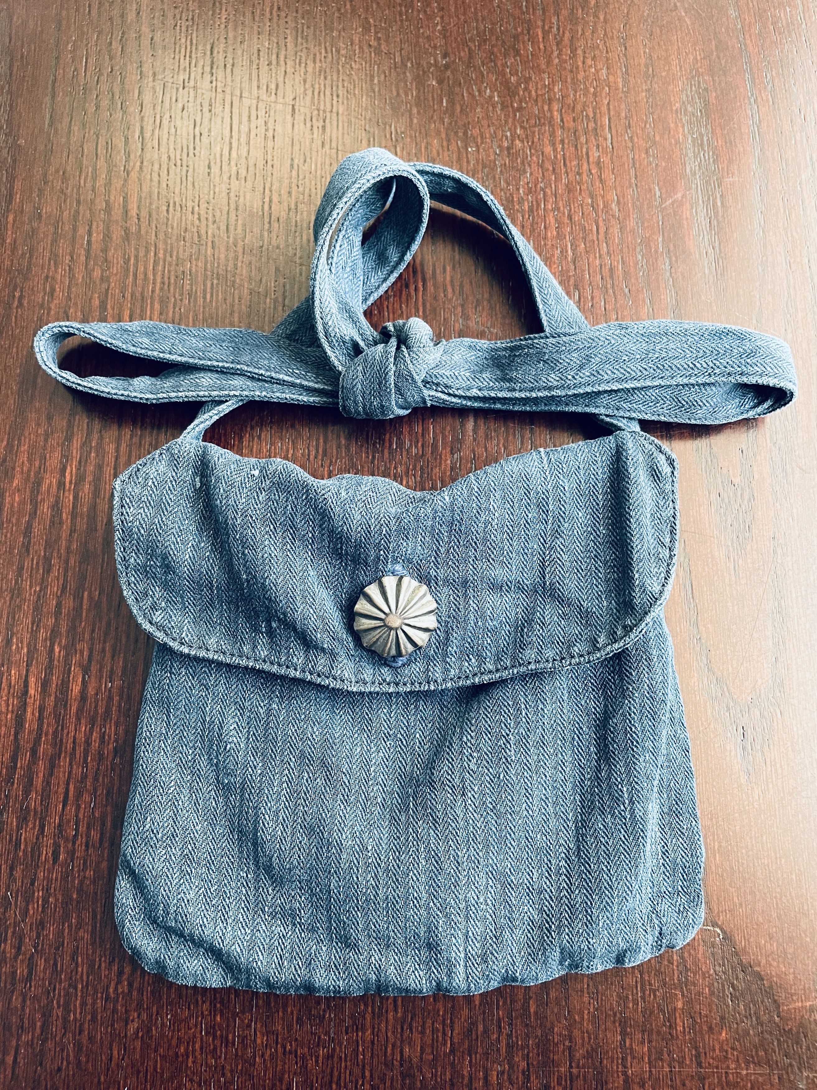 image of Visvim Medicine Bag (Herringbone) F.i.l. Exclusive in Indigo, Men's