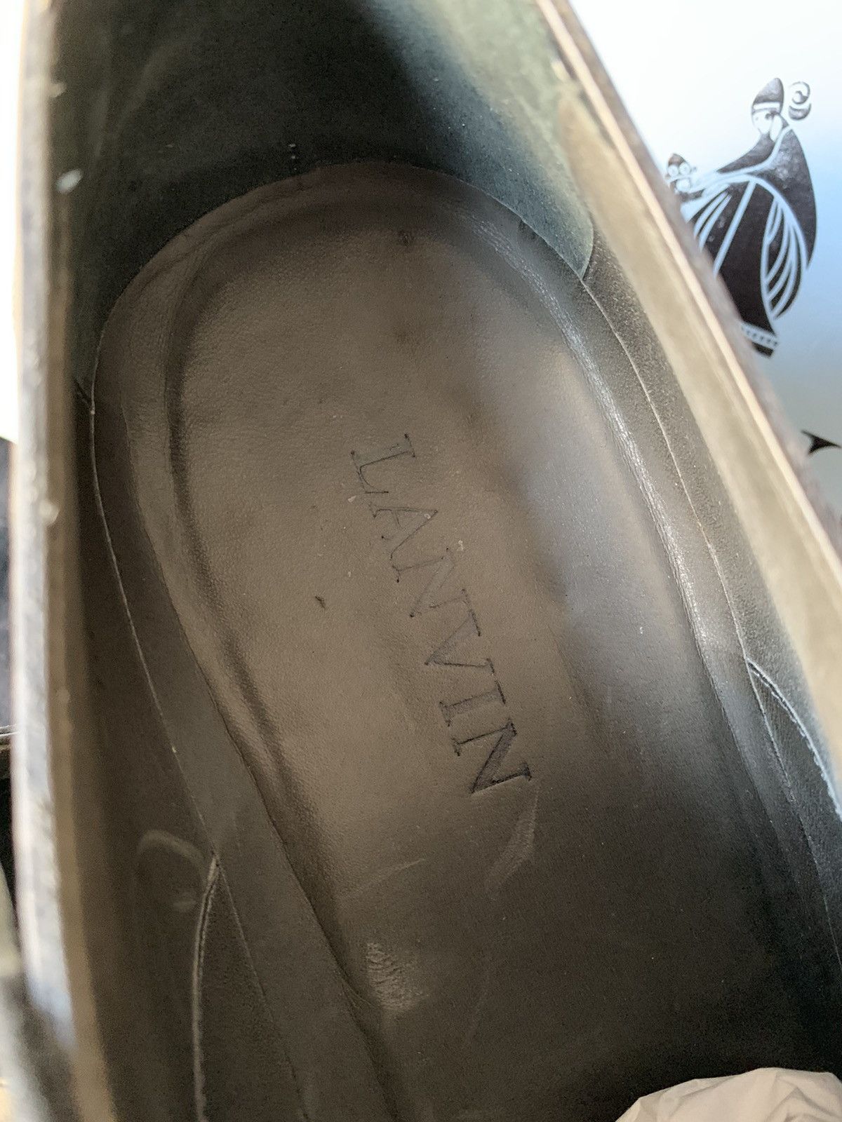 Lanvin $800 Italian made full leather Distressed brush wash shoes Size US 11 / EU 44 - 9 Thumbnail
