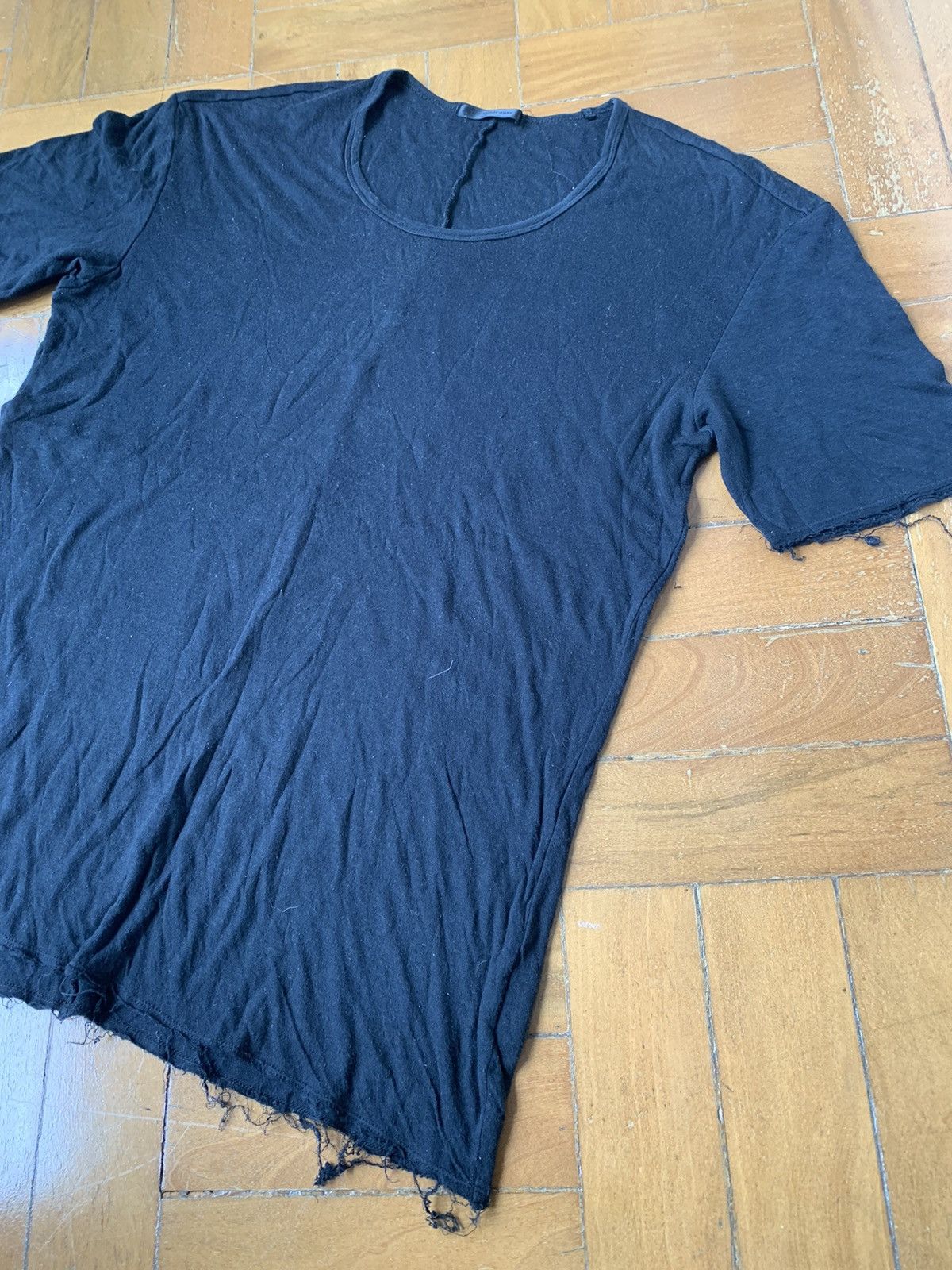 The Viridi-anne Japan made black silk and cotton double layer t-shirt Size US M / EU 48-50 / 2 - 2 Thumbnail