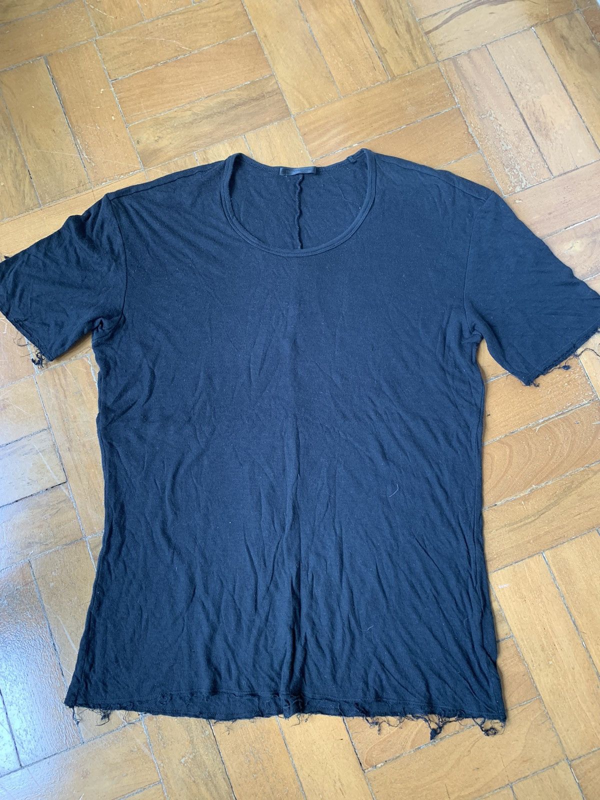 The Viridi-anne Japan made black silk and cotton double layer t-shirt Size US M / EU 48-50 / 2 - 1 Thumbnail