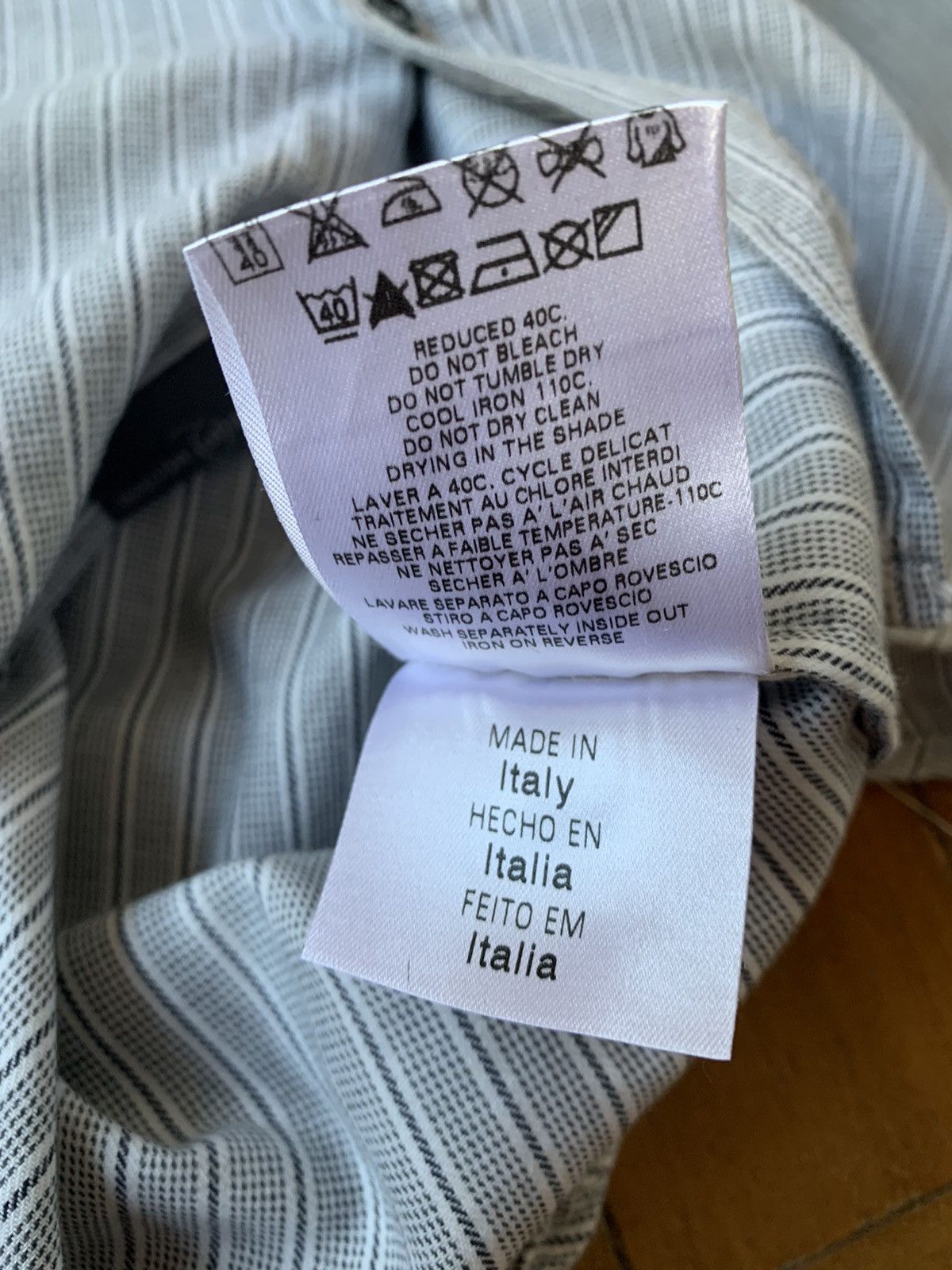 Alexander McQueen McQueen Italian Made Striped Gradient Brushed Cotton Shirt Size US M / EU 48-50 / 2 - 11 Thumbnail