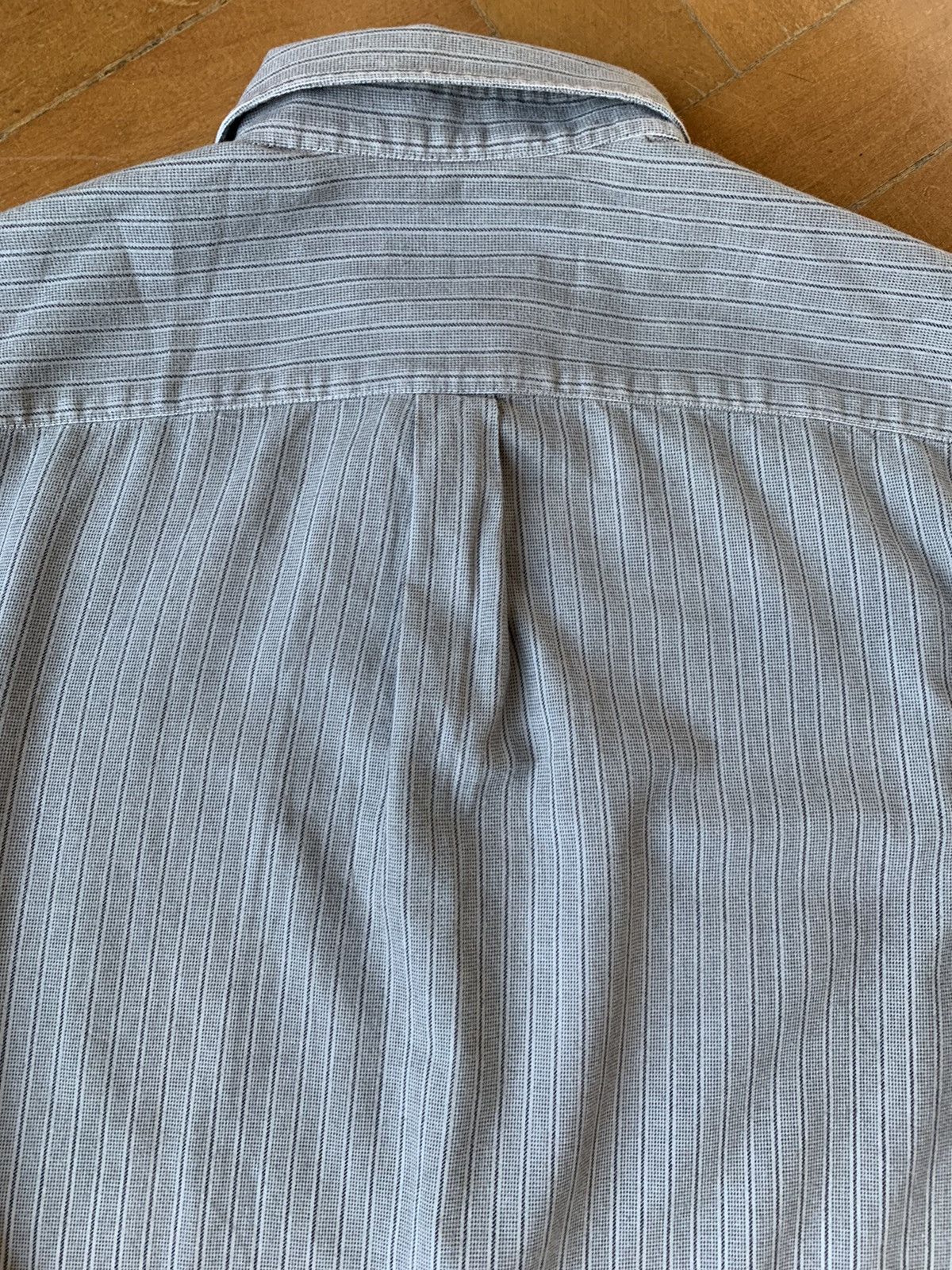 Alexander McQueen McQueen Italian Made Striped Gradient Brushed Cotton Shirt Size US M / EU 48-50 / 2 - 14 Thumbnail