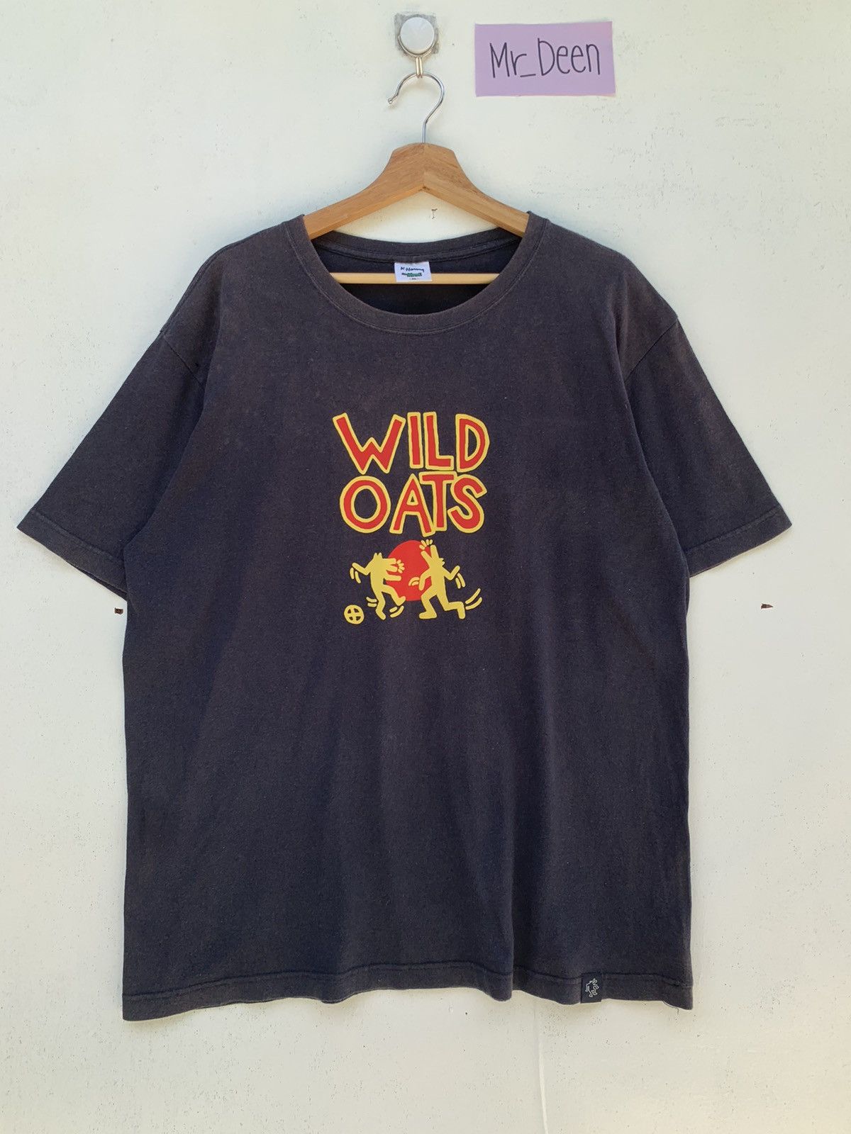 image of Keith Haring ‘Wild Oats’ Print Tee in Black, Men's (Size XL)