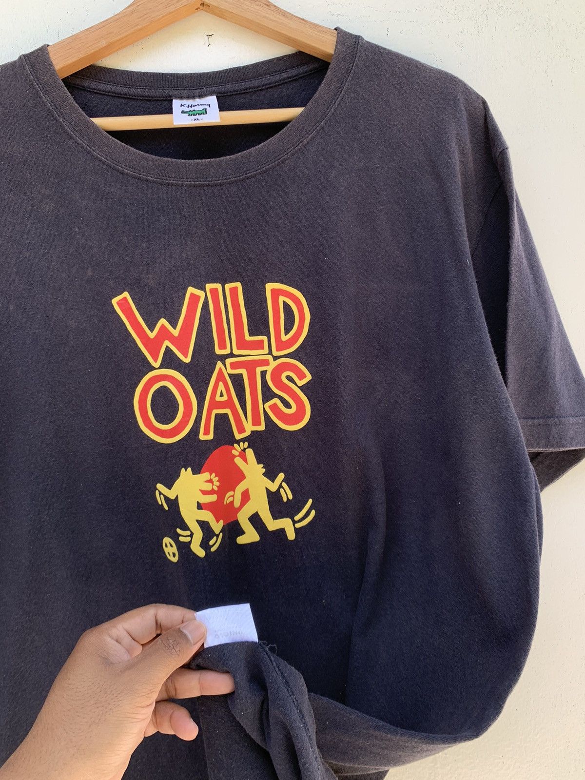 Keith Haring Vintage Keith Haring ‘Wild Oats’ Print Tee Size US XL / EU 56 / 4 - 12 Thumbnail