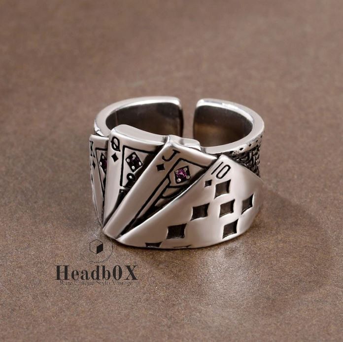 Vintage Playing Card Ring Size ONE SIZE - 1 Thumbnail