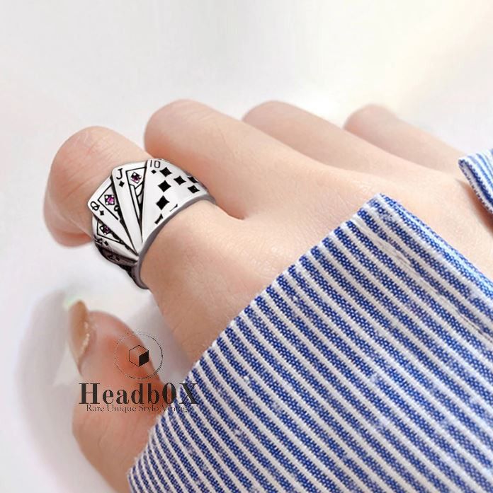 Vintage Playing Card Ring Size ONE SIZE - 3 Thumbnail