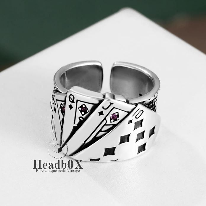 Vintage Playing Card Ring Size ONE SIZE - 4 Thumbnail