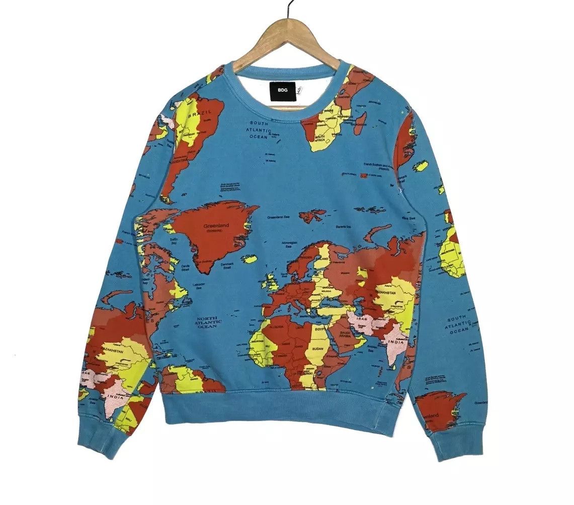 Bdg × Vintage Bdg world maps sweatshirts crewneck overprint Size US S / EU 44-46 / 1 - 1 Thumbnail