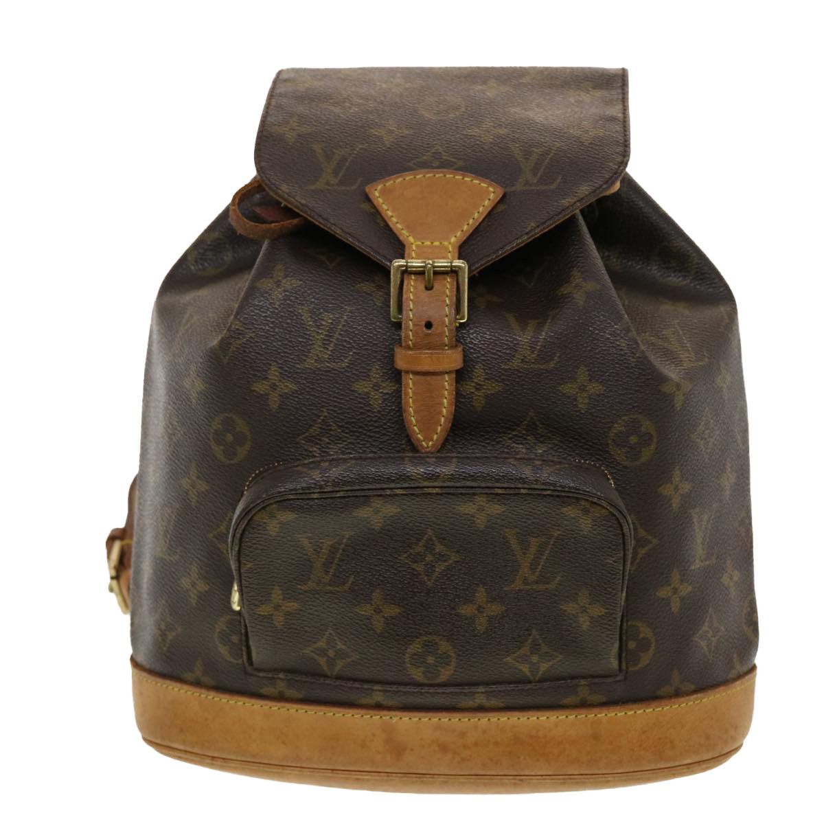 Louis Vuitton Montsouris Backpack mm Brown Canvas/Leather 9LV810K