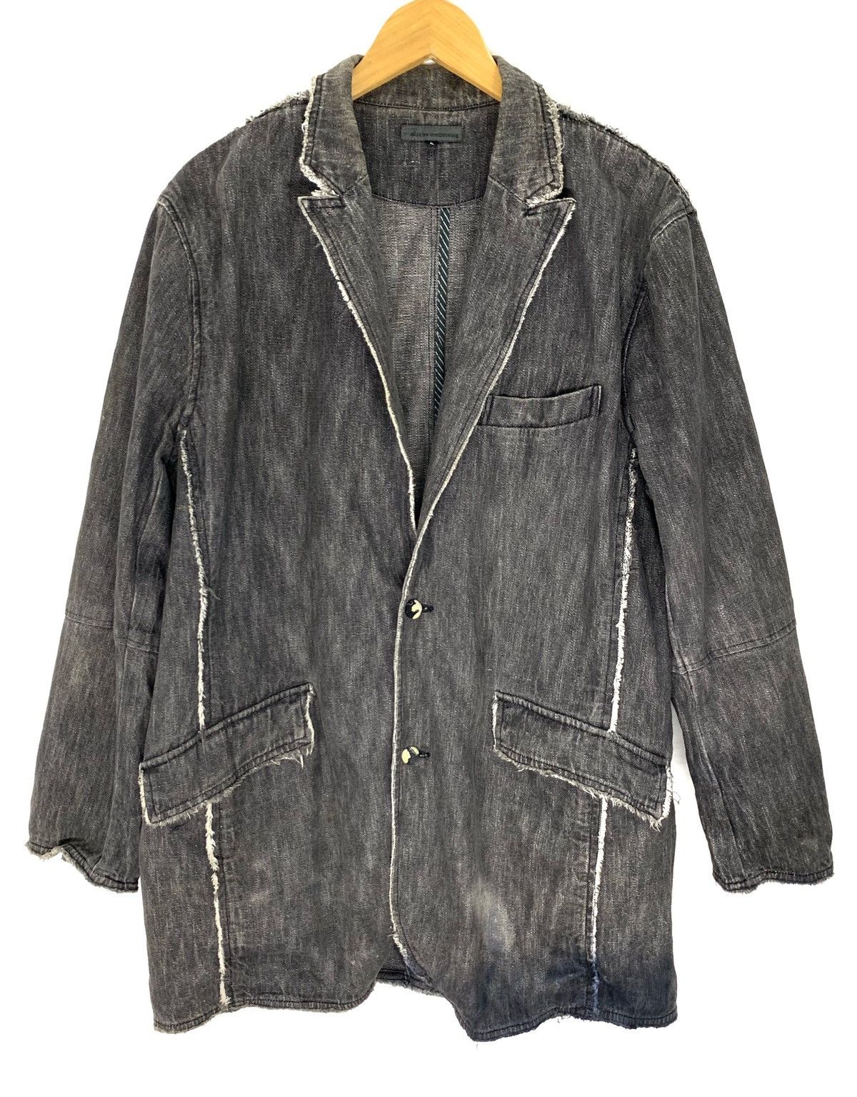 🇯🇵Vintage Japan Distress Cut Denim Grunge Jacket