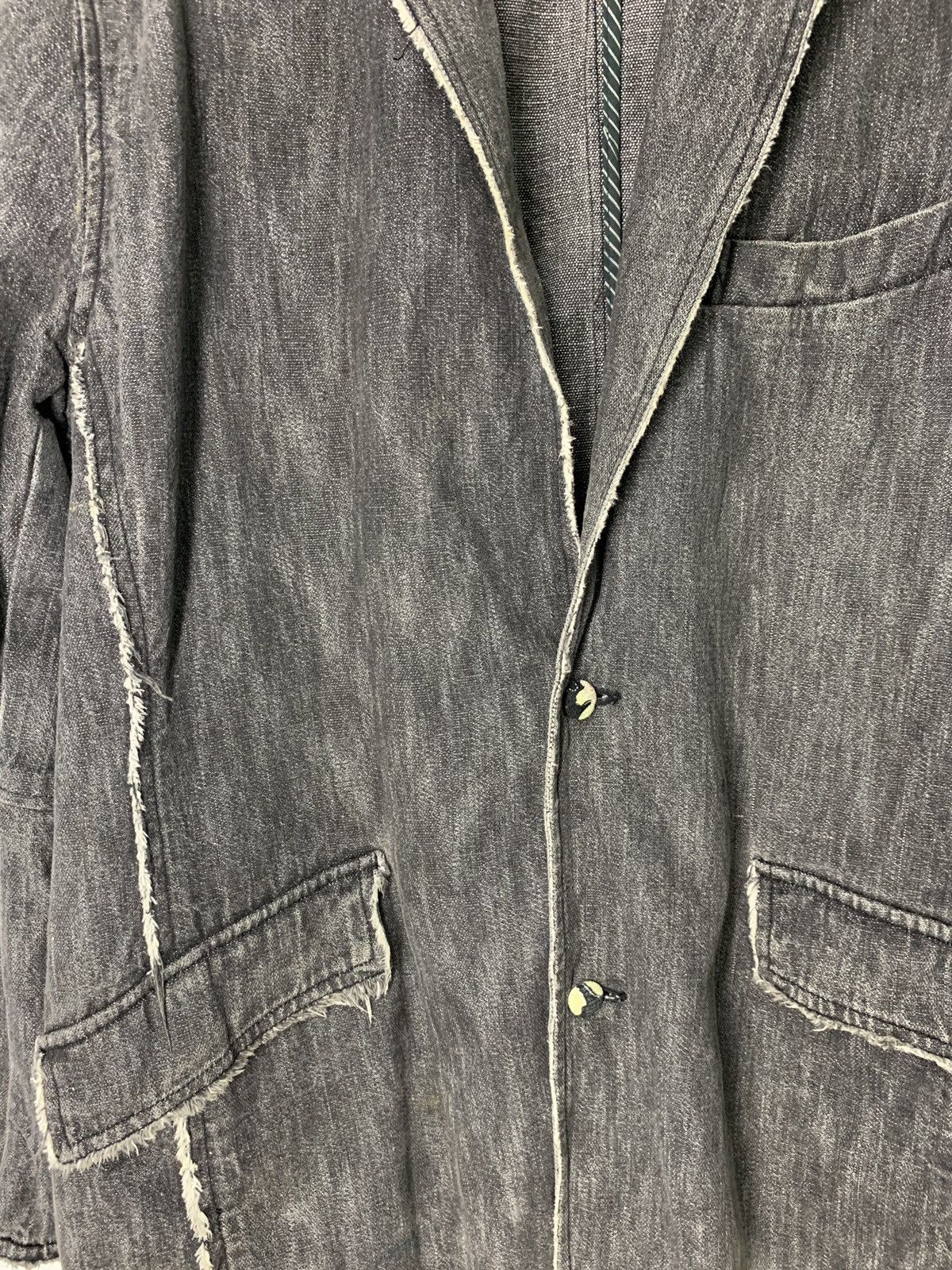 If Six Was Nine × Japanese Brand × Le Grande Bleu (L.G.B.) 🇯🇵Vintage Japan Distress Cut Denim Grunge Jacket Size US M / EU 48-50 / 2 - 3 Thumbnail