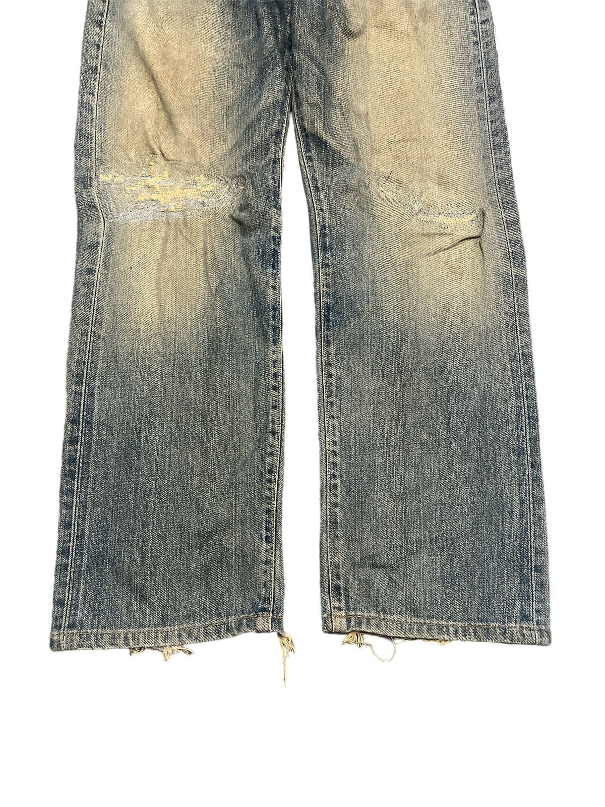 Japanese Brand THRASHED EDWIN 505 SALVAGE DISTRESSED DENIM PANT Size US 29 - 4 Thumbnail