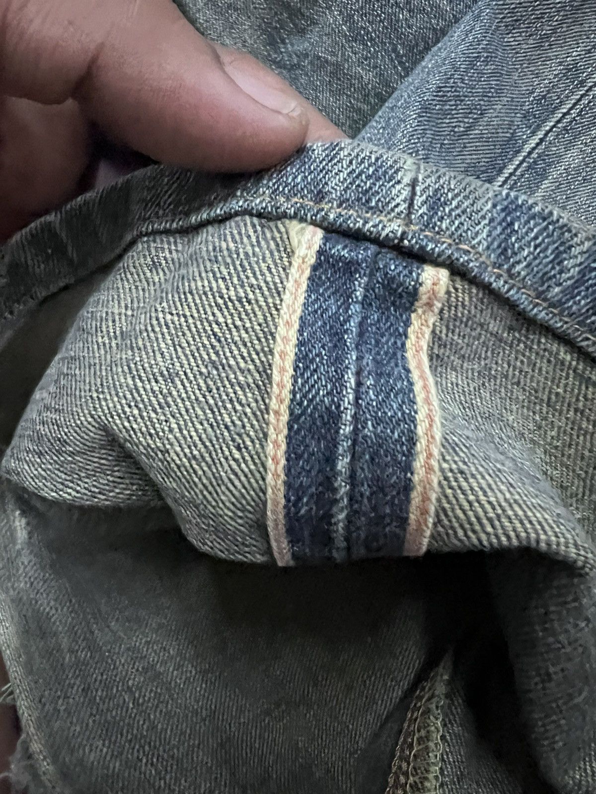 Japanese Brand THRASHED EDWIN 505 SALVAGE DISTRESSED DENIM PANT Size US 29 - 10 Thumbnail