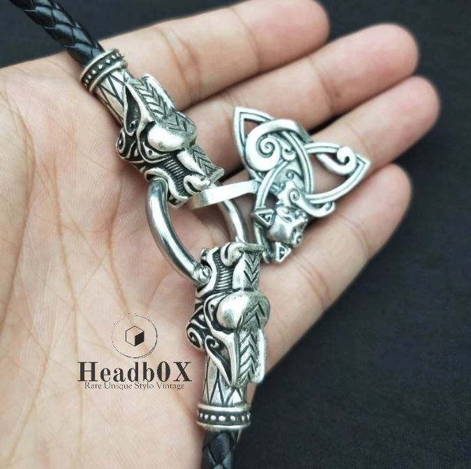 Jewelry Viking Celtic Knot Wolf Head Necklaces Size ONE SIZE - 3 Thumbnail