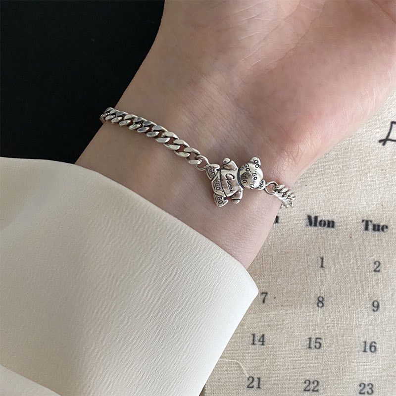 Jewelry Cute Bear Letter Pendant Bracelet Size ONE SIZE - 2 Thumbnail
