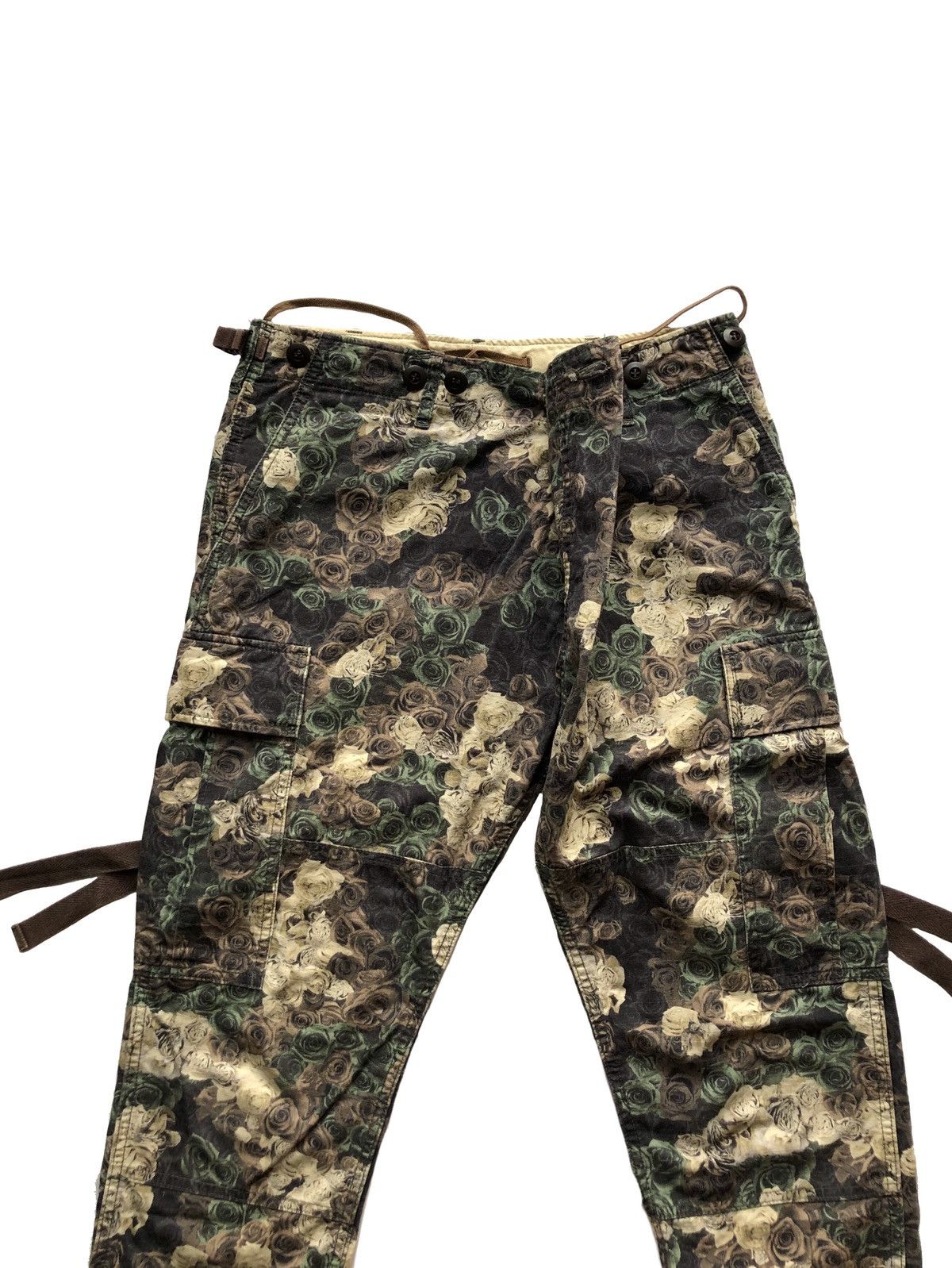 Maison MIHARA YASUHIRO SS11 MiharaYasuhiro Black Iris Rose Camo Cargo Bondage Pant Size US 29 - 7 Thumbnail