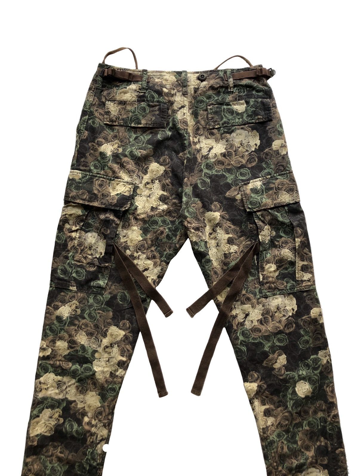 Maison MIHARA YASUHIRO SS11 MiharaYasuhiro Black Iris Rose Camo Cargo Bondage Pant Size US 29 - 8 Thumbnail