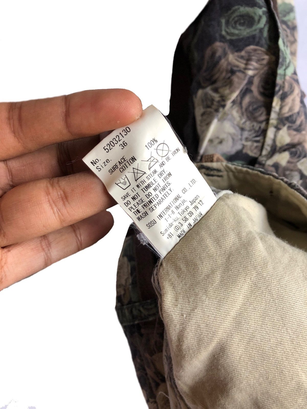 Maison MIHARA YASUHIRO SS11 MiharaYasuhiro Black Iris Rose Camo Cargo Bondage Pant Size US 29 - 16 Thumbnail