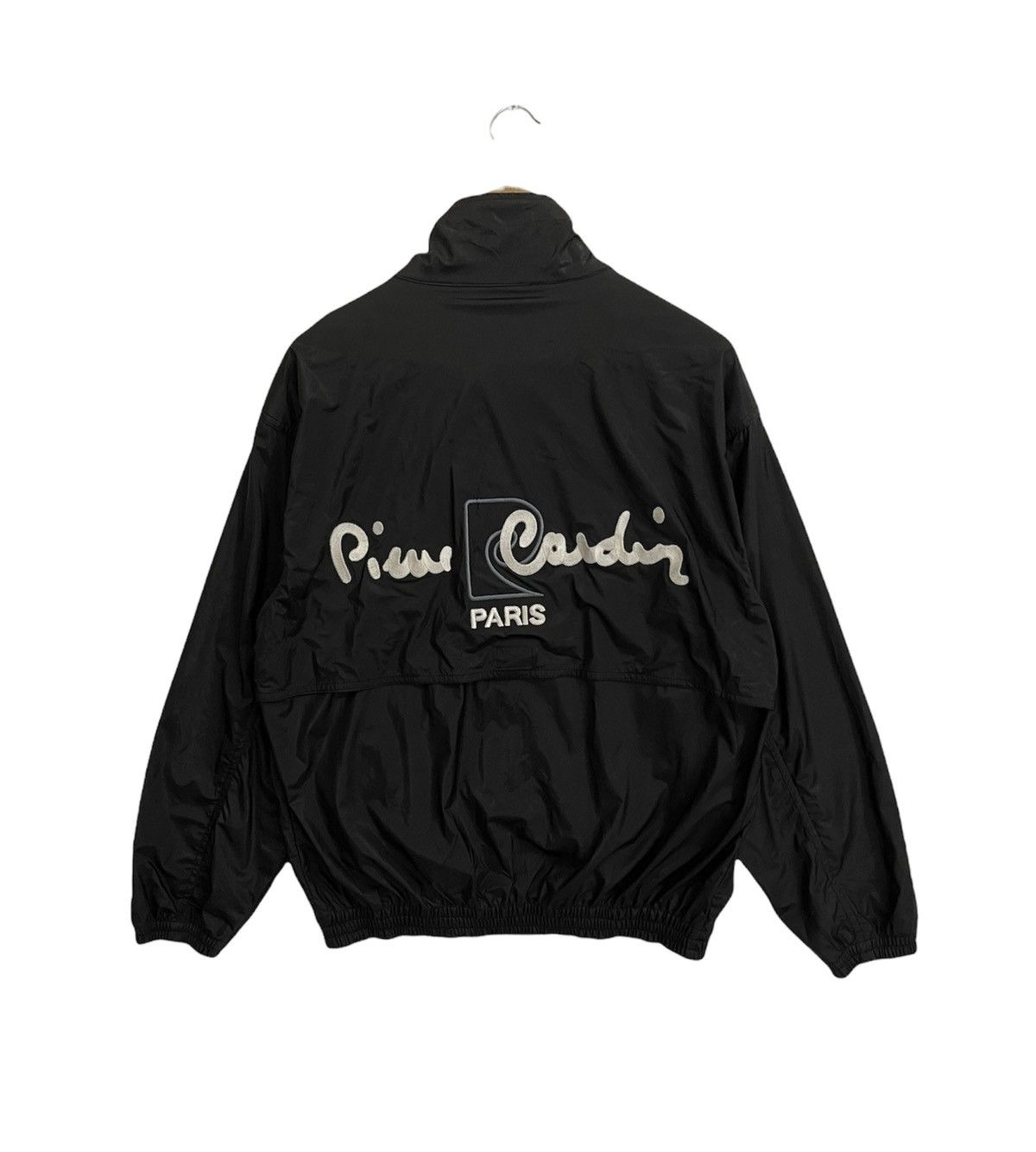 image of Pierre Cardin Light Jacket Embroidered Logo Streetwear in Black, Men's (Size Medium)