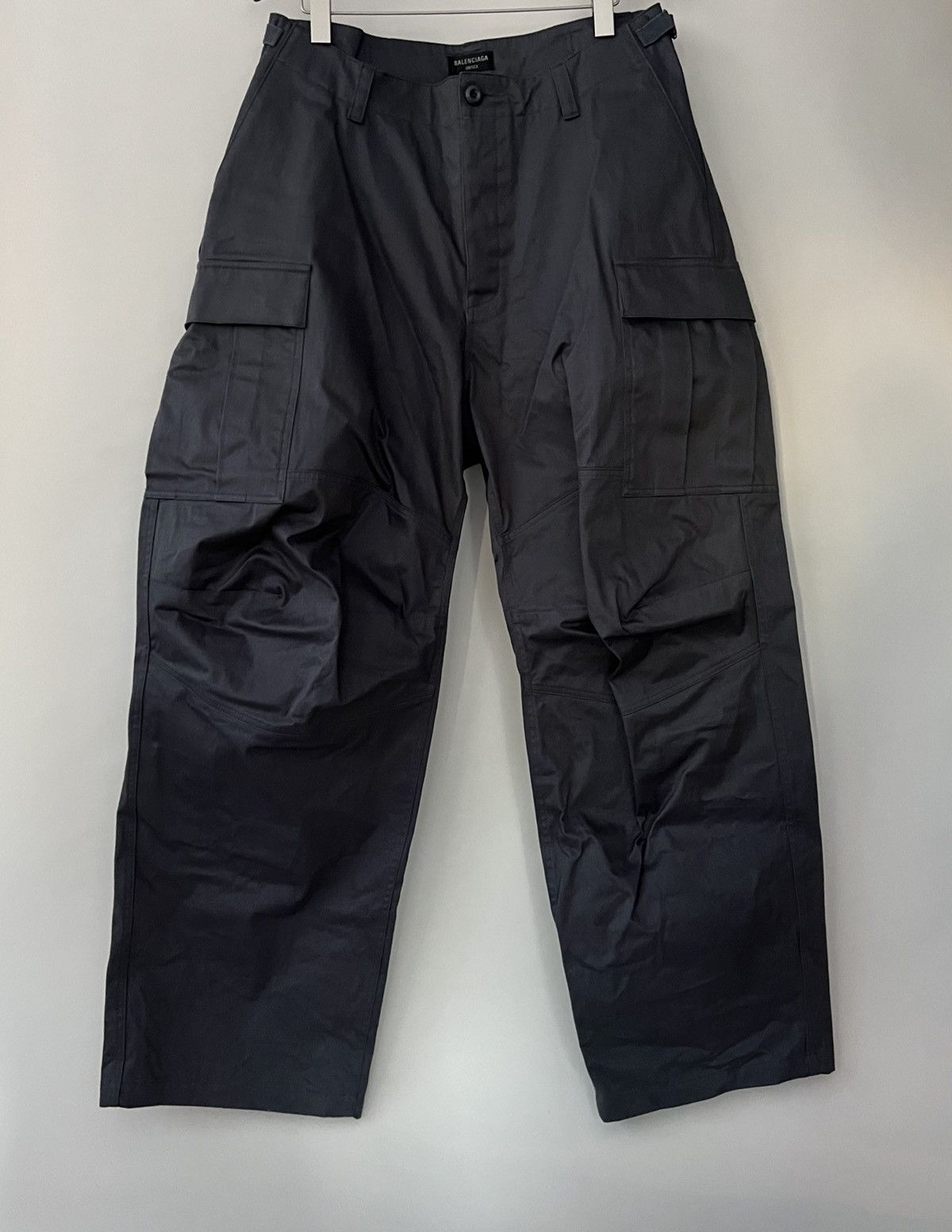 image of Balenciaga Kick Cargo Pants in Grey, Men's (Size 34)