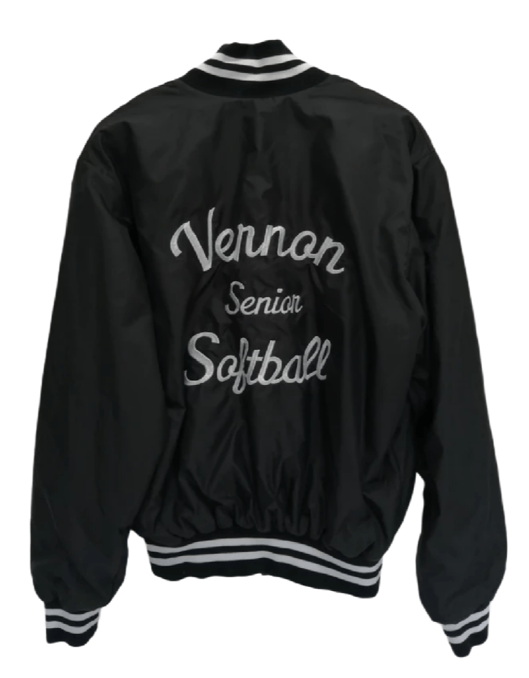 image of Rennoc Classic Vintage Rennoc Glenn Softball Jacket in Black, Men's (Size Large)