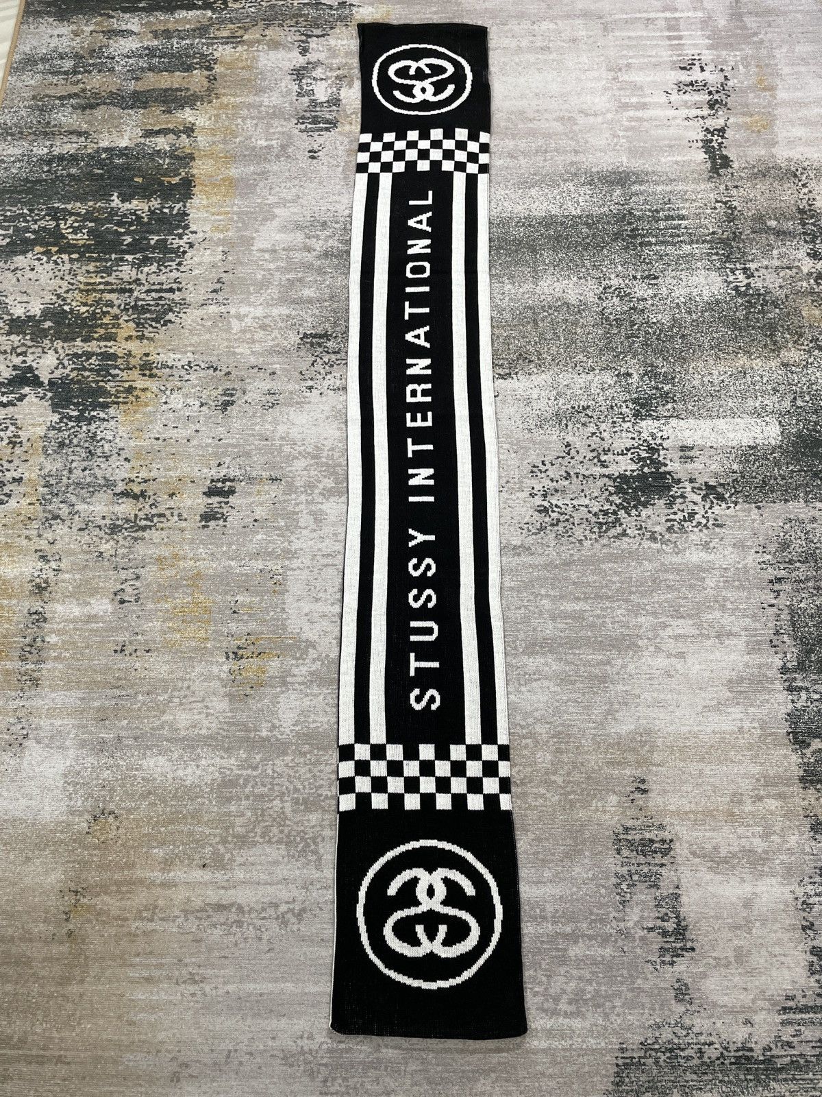 Stussy VINTAGE STUSSY SCARF BLACK/WHITE Size ONE SIZE - 2 Thumbnail