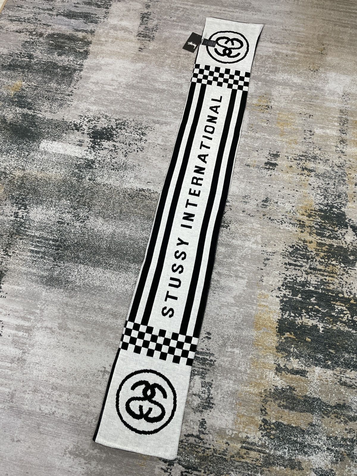 Stussy VINTAGE STUSSY SCARF BLACK/WHITE Size ONE SIZE - 3 Thumbnail