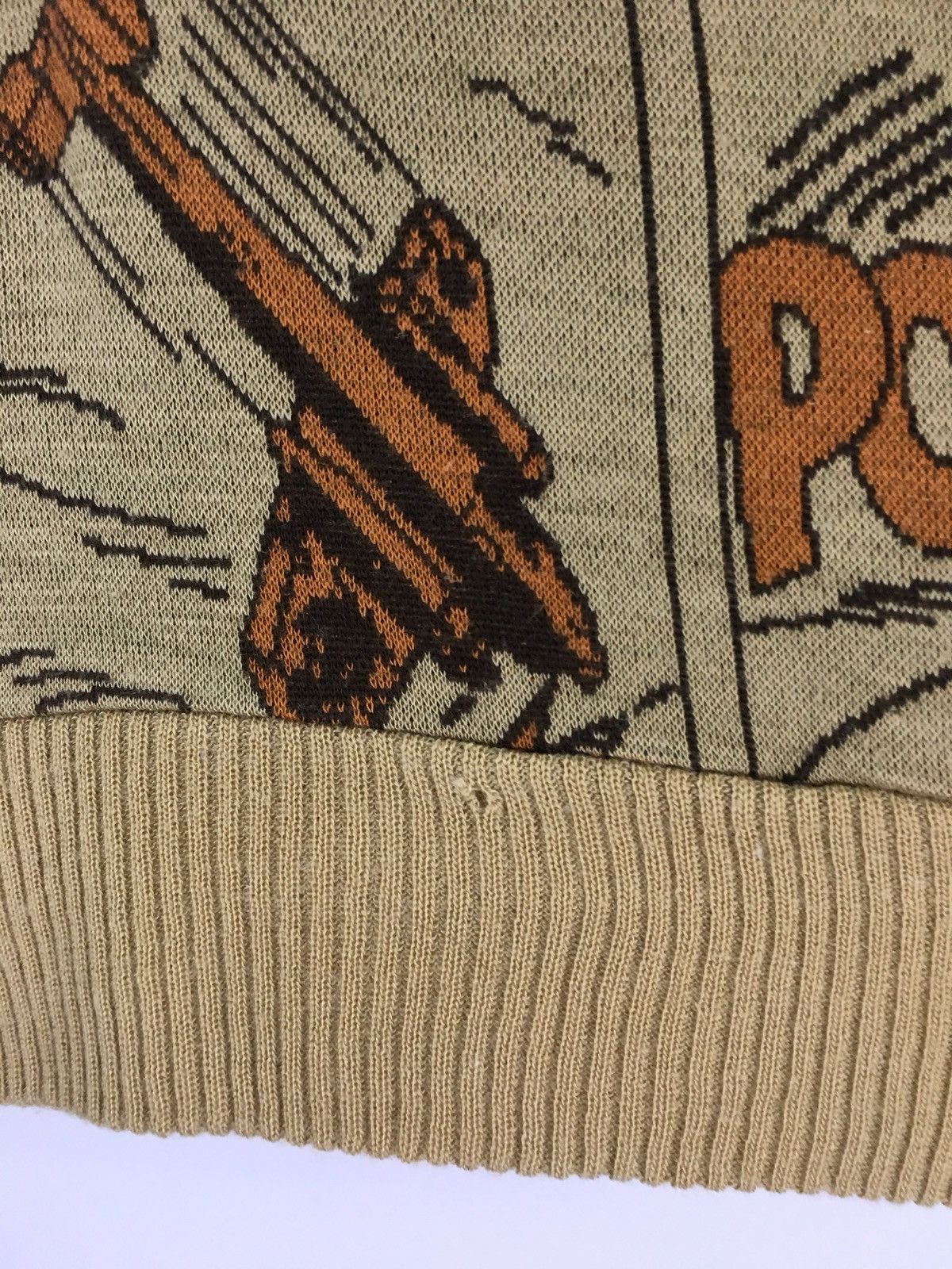 Vintage 1990s Sewantes Japan Comics Printed Knit Sweatshirt Size US M / EU 48-50 / 2 - 4 Thumbnail