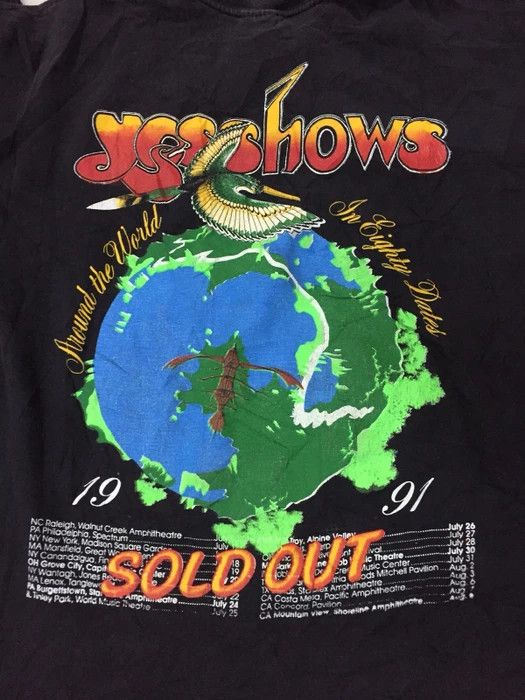 Band Tees Vintage 90's YES Band Psychedelic rock band tee shirt ACDC Size US XL / EU 56 / 4 - 1 Thumbnail