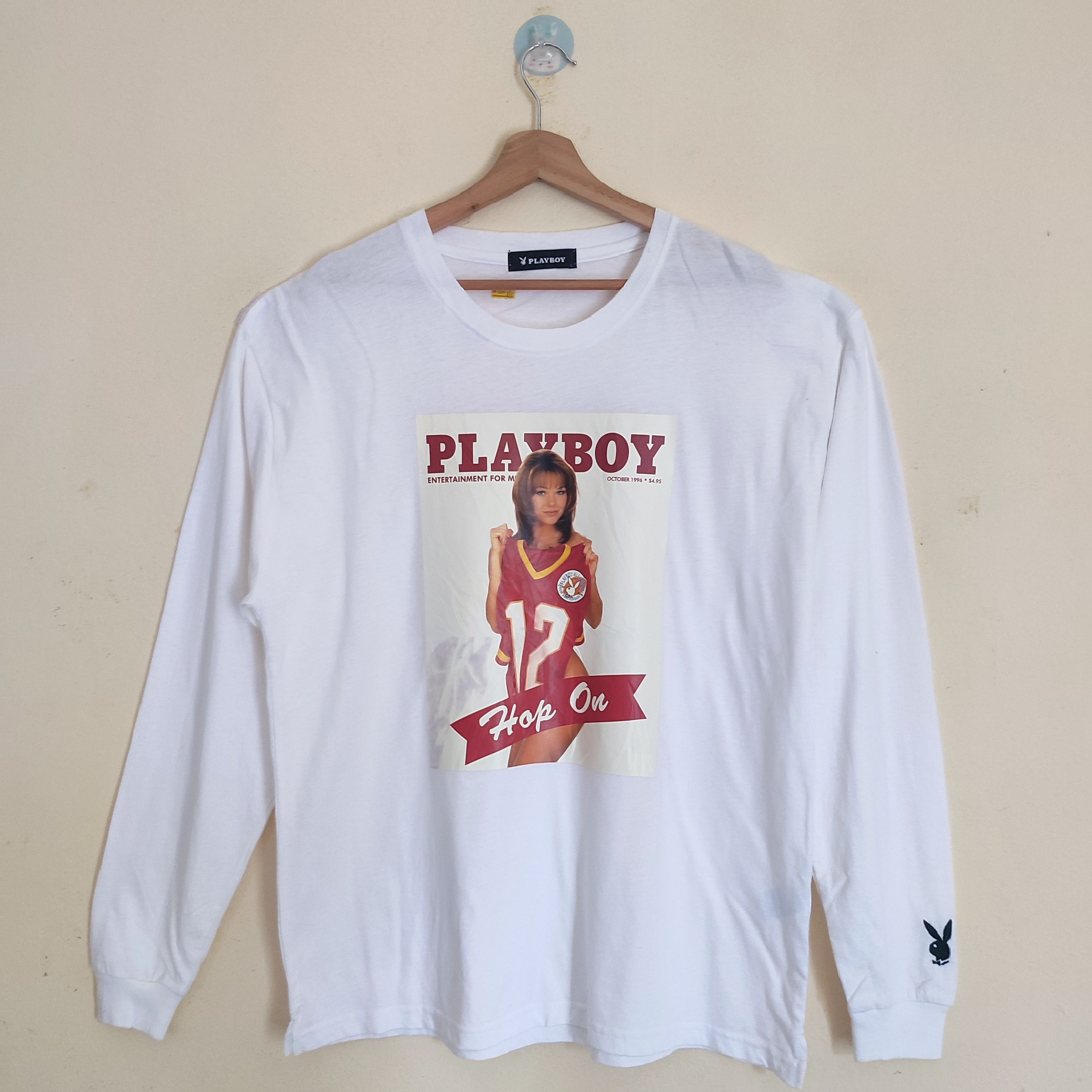 Playboy × Vintage PLAYBOY Long Sleeve Tshirt Size US L / EU 52-54 / 3 - 1 Thumbnail