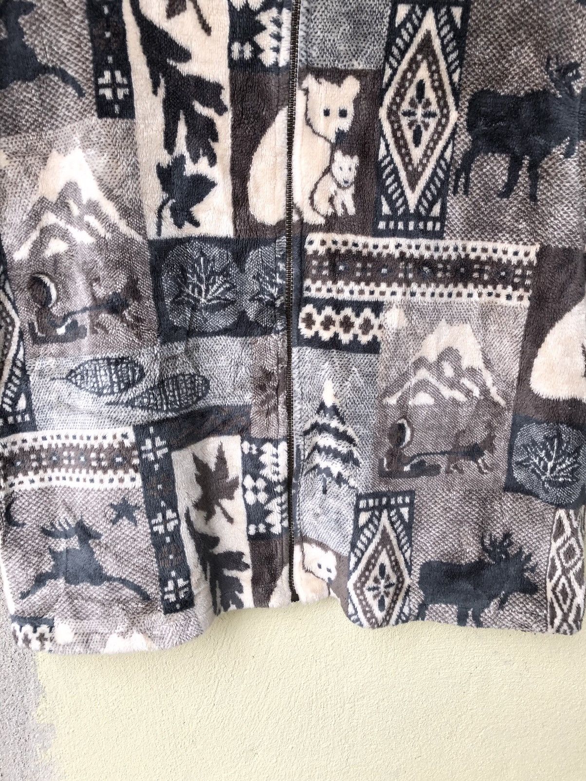 Habitat Vintage fleece printed overprint vest made in canada Size US L / EU 52-54 / 3 - 5 Thumbnail