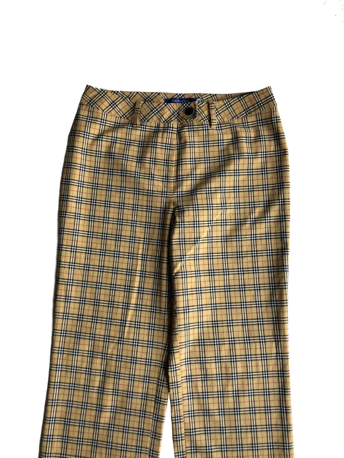 Burberry 1990s Burberry Nova Check Straight Trousers Size 27" / US 4 / IT 40 - 2 Thumbnail