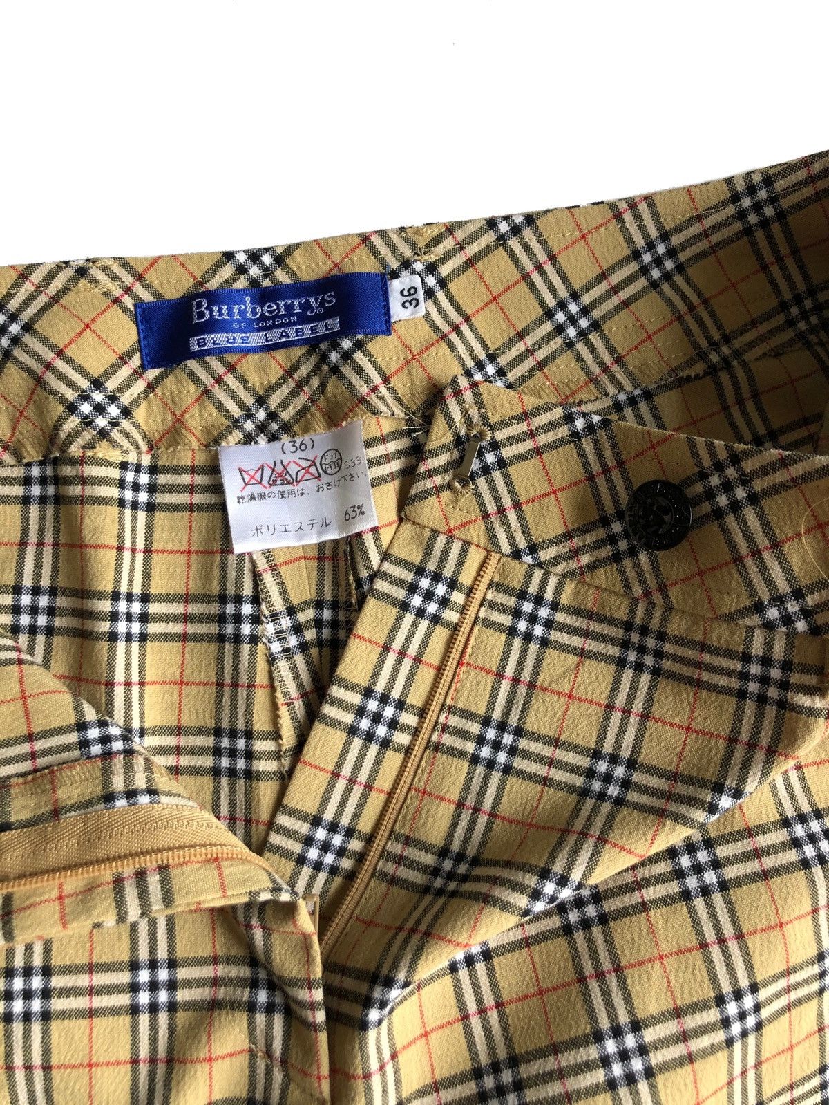 Burberry 1990s Burberry Nova Check Straight Trousers Size 27" / US 4 / IT 40 - 6 Thumbnail