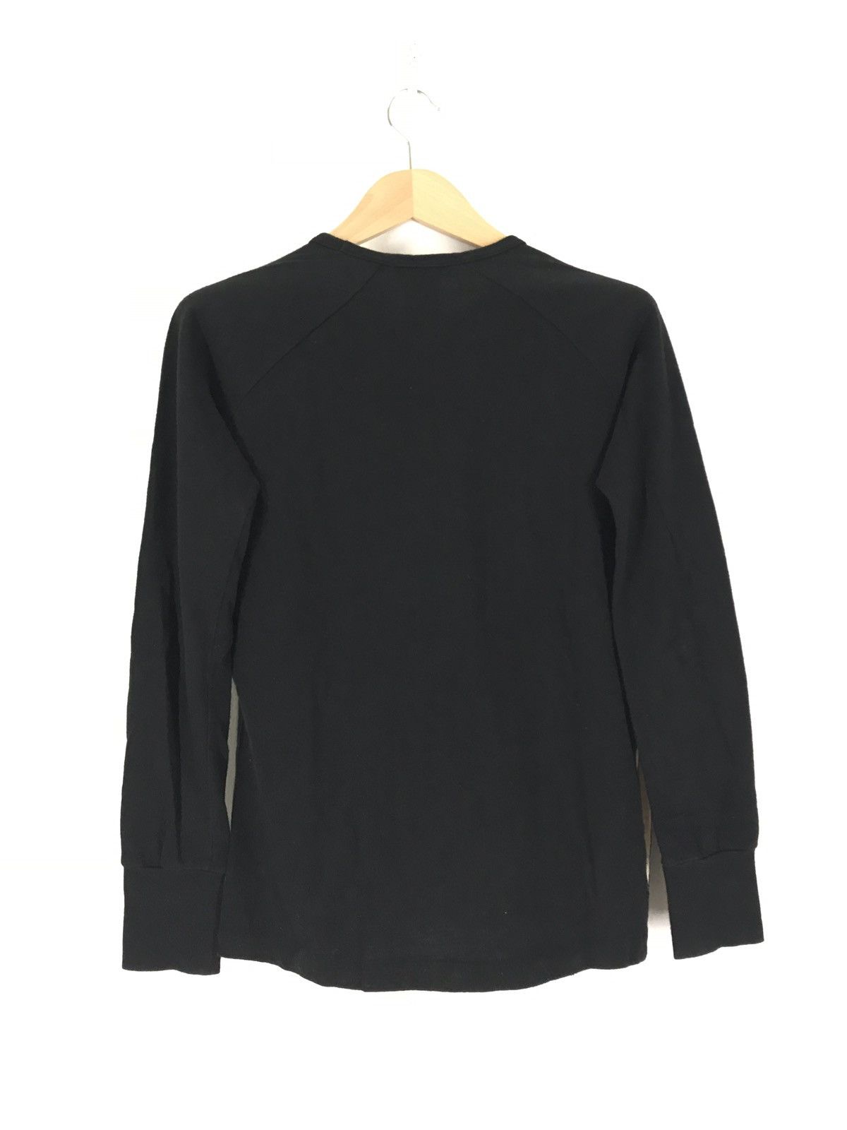 Yohji Yamamoto 1990s Yohji Yamamoto Black Heavy Cotton Long Sleeve Tshirt Size US S / EU 44-46 / 1 - 3 Thumbnail