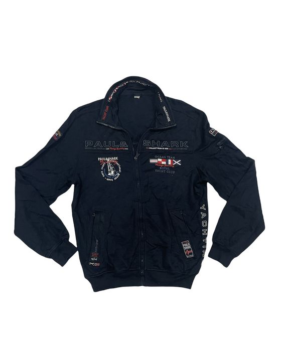 Pull Homme Vintage Paul & Shark Yachting - 1/4 Zip, Laine, Marron, Taille L - Occasion Parfait état