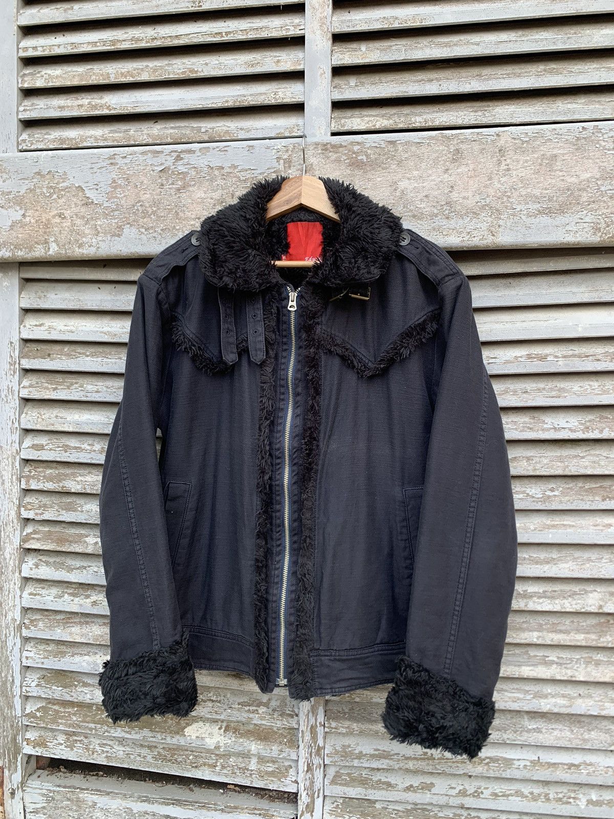 Edwin 👹EDWIN ALL BLACK FLEECE LINED DENIM JACKET Size US L / EU 52-54 / 3 - 7 Thumbnail
