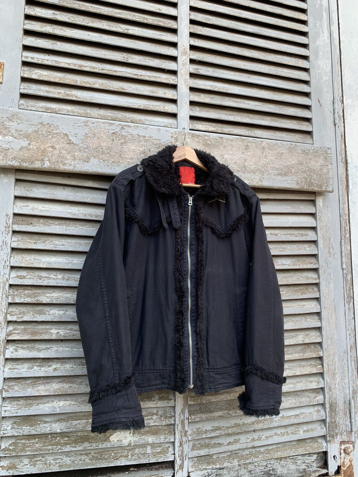 Edwin 👹EDWIN ALL BLACK FLEECE LINED DENIM JACKET Size US L / EU 52-54 / 3 - 4 Thumbnail