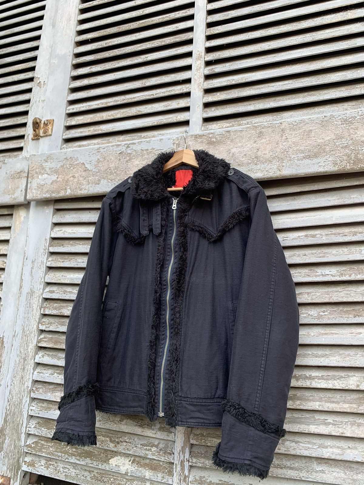 Edwin 👹EDWIN ALL BLACK FLEECE LINED DENIM JACKET Size US L / EU 52-54 / 3 - 5 Thumbnail