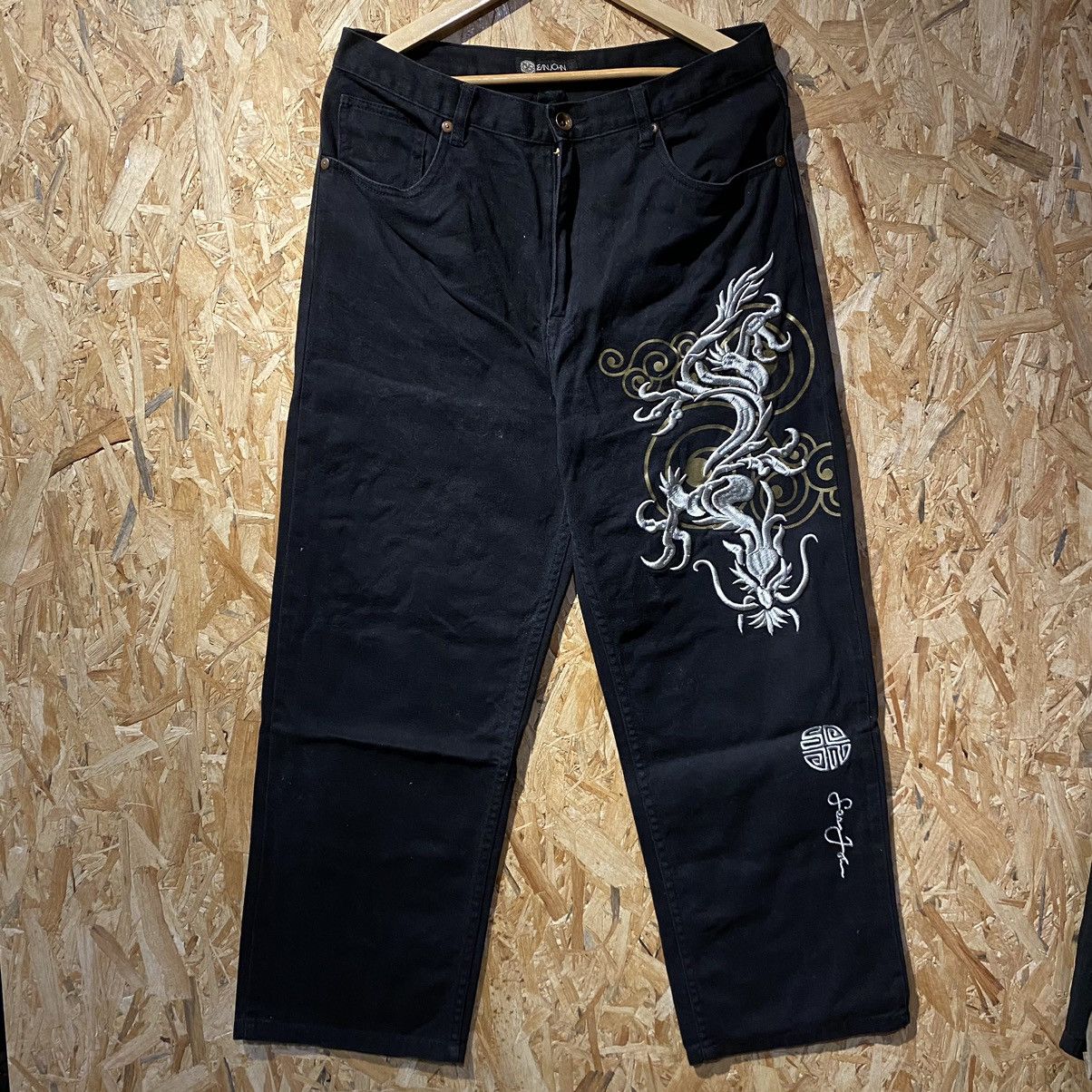 Sean John RARE‼️Sean John Karakuri Sukajan Embroidery Denim Jeans Size US 34 / EU 50 - 1 Thumbnail