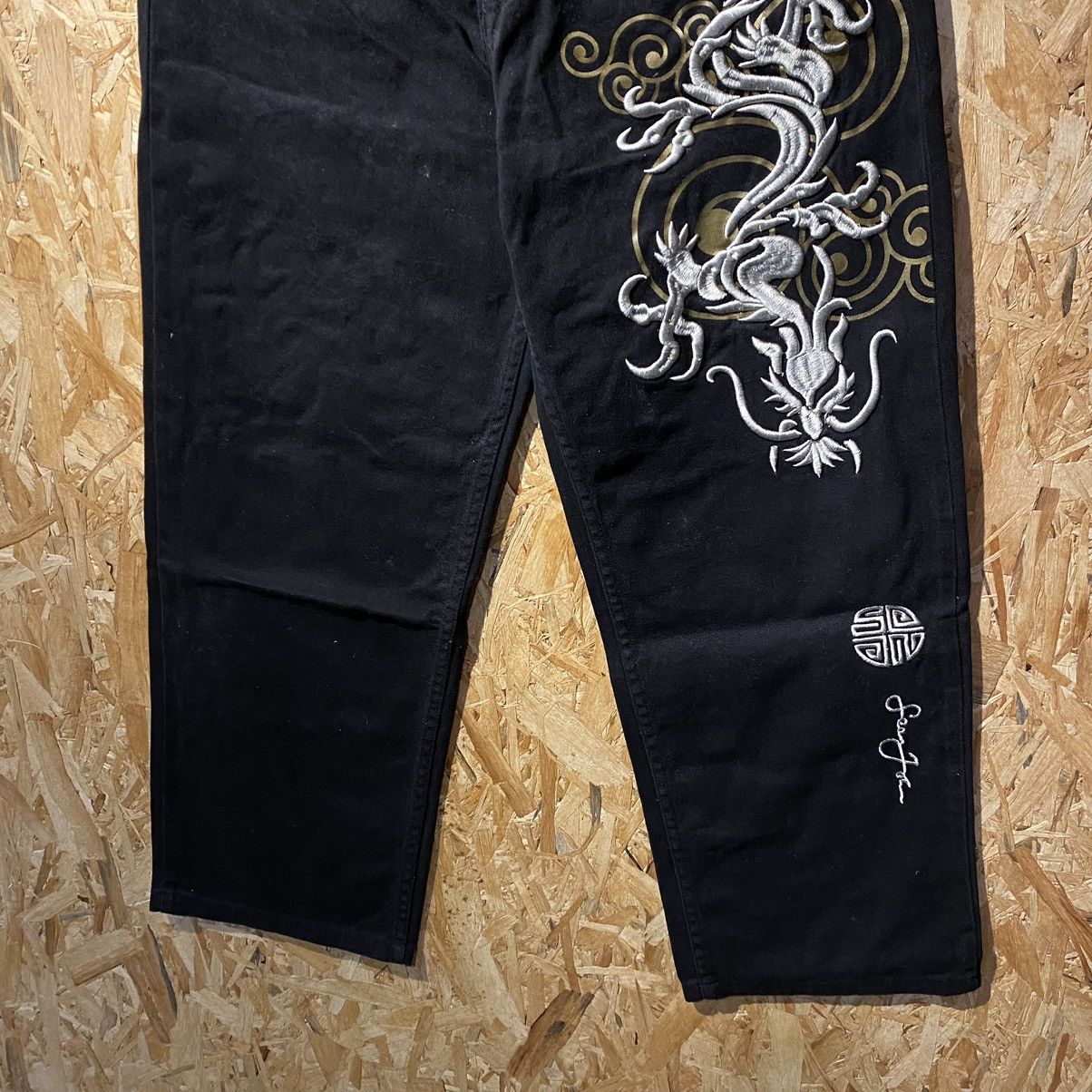 Sean John RARE‼️Sean John Karakuri Sukajan Embroidery Denim Jeans Size US 34 / EU 50 - 4 Thumbnail