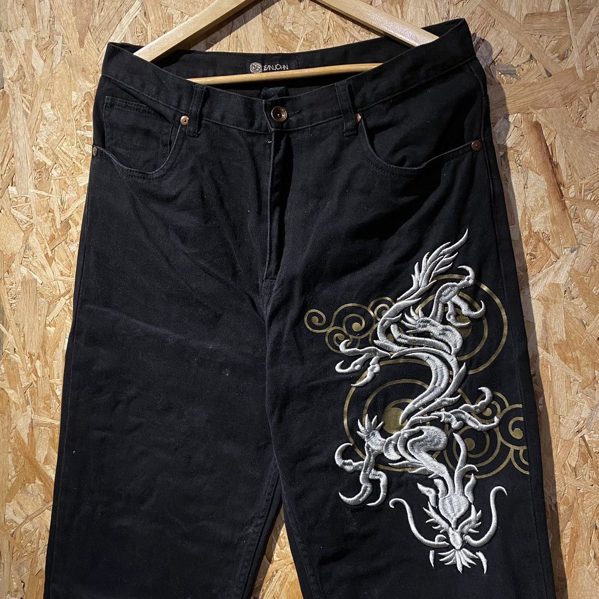 Sean John RARE‼️Sean John Karakuri Sukajan Embroidery Denim Jeans Size US 34 / EU 50 - 3 Thumbnail