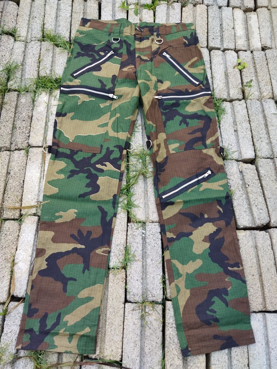 Vintage Vintage Nine Deep Zipper Camo Tactical Pants Size US 32 / EU 48 - 3 Thumbnail