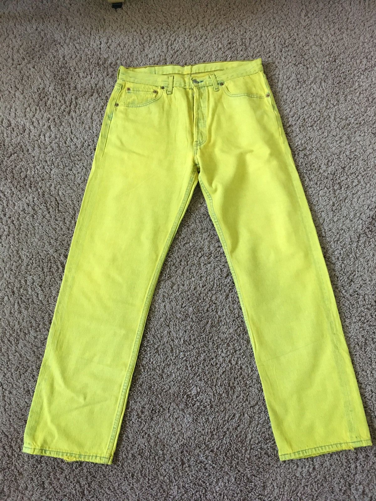 Image of Levis x Levis Vintage Clothing Vintage Yellow Dyed Jeans, Men's (Size 34)