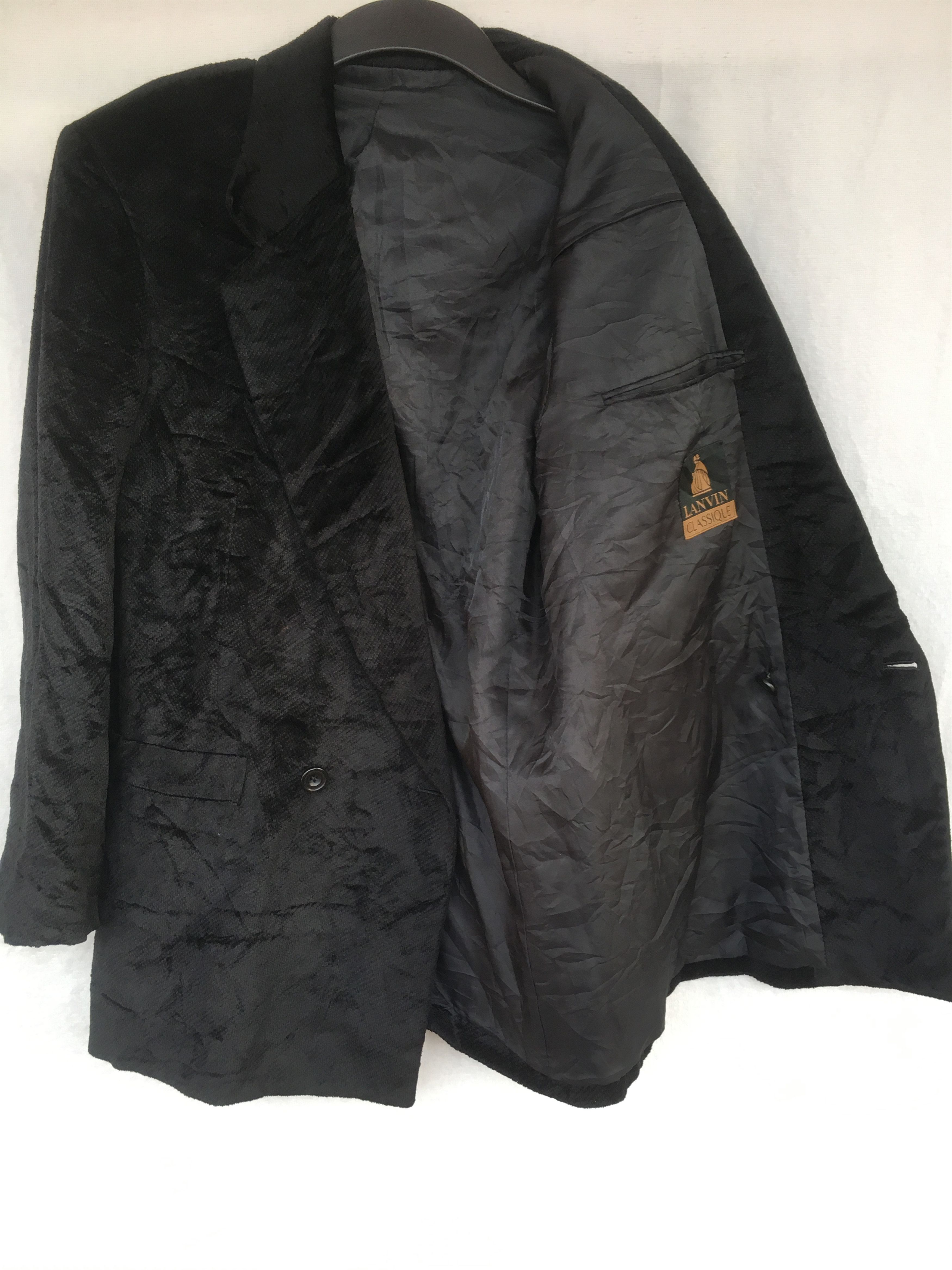 Lanvin black suede cotton Size 44R - 8 Thumbnail